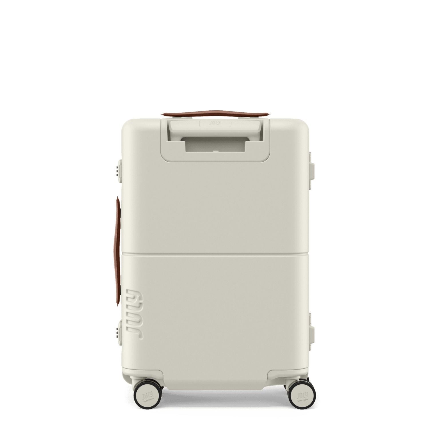 July Carry On Trunk Polycarbonate 21" Luggage With Fast Charge Usb-C  Cable - Cream
