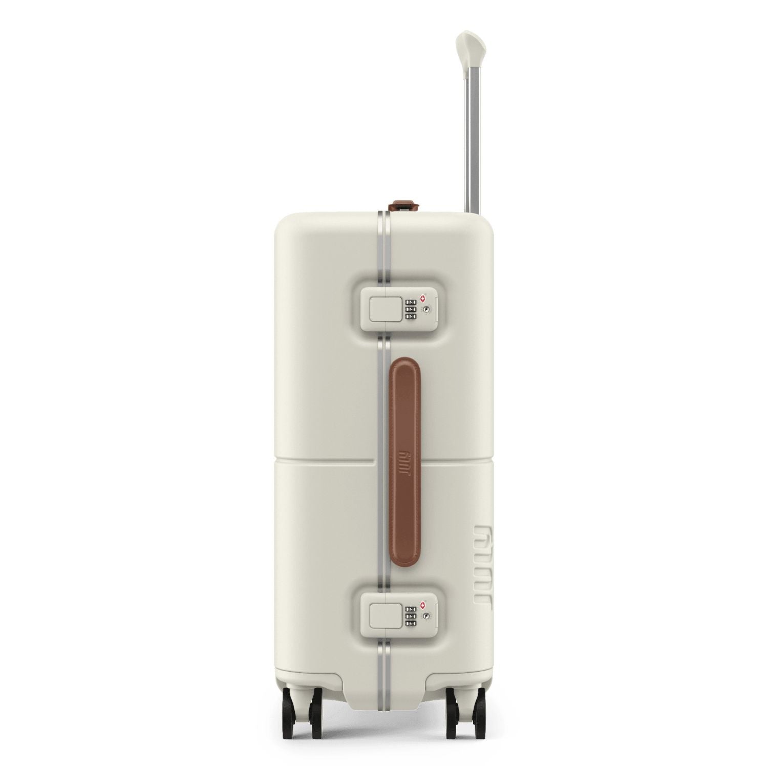 July Carry On Trunk Polycarbonate 21" Luggage With Fast Charge Usb-C  Cable - Cream