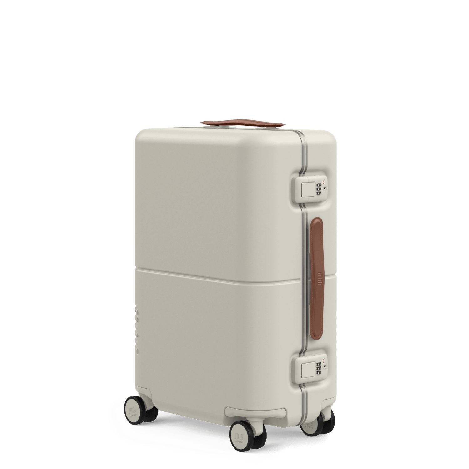 July Carry On Trunk Polycarbonate 21" Luggage With Fast Charge Usb-C  Cable - Cream
