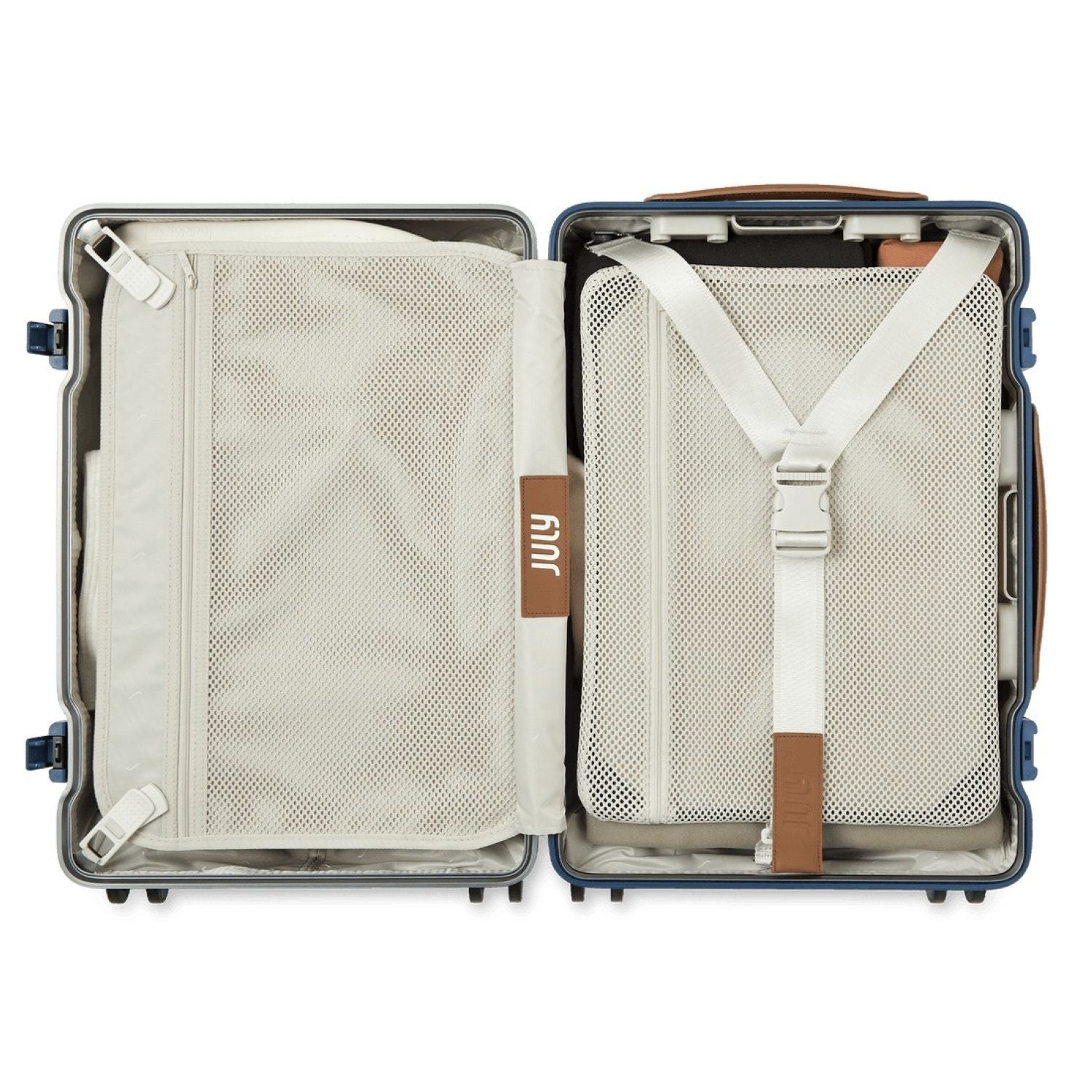 July Carry On Trunk Polycarbonate 21" Luggage With Fast Charge Usb-C Cable - French Blue