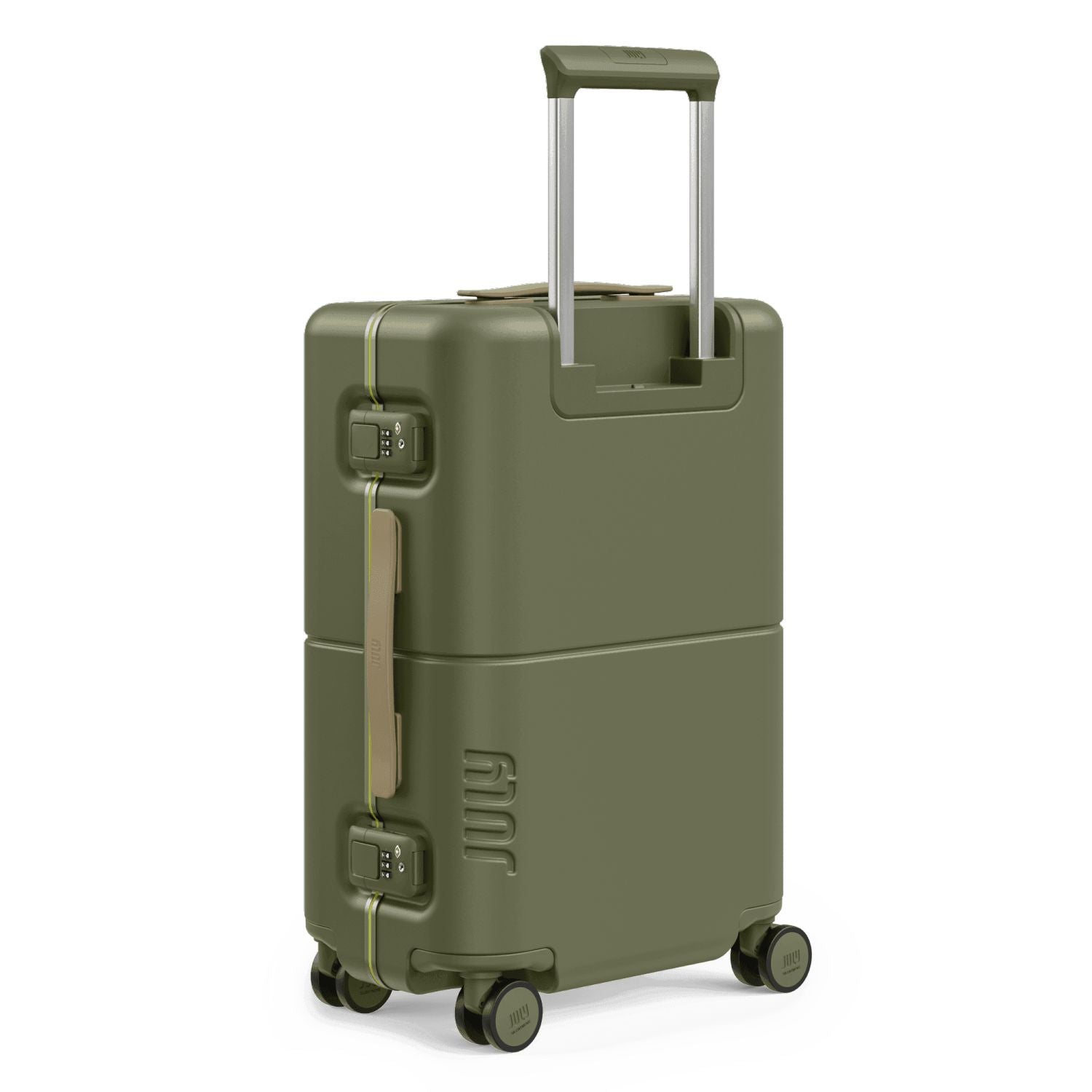 July Carry On Trunk Polycarbonate 21" Luggage With Fast Charge Usb-C Cable - Matte Green