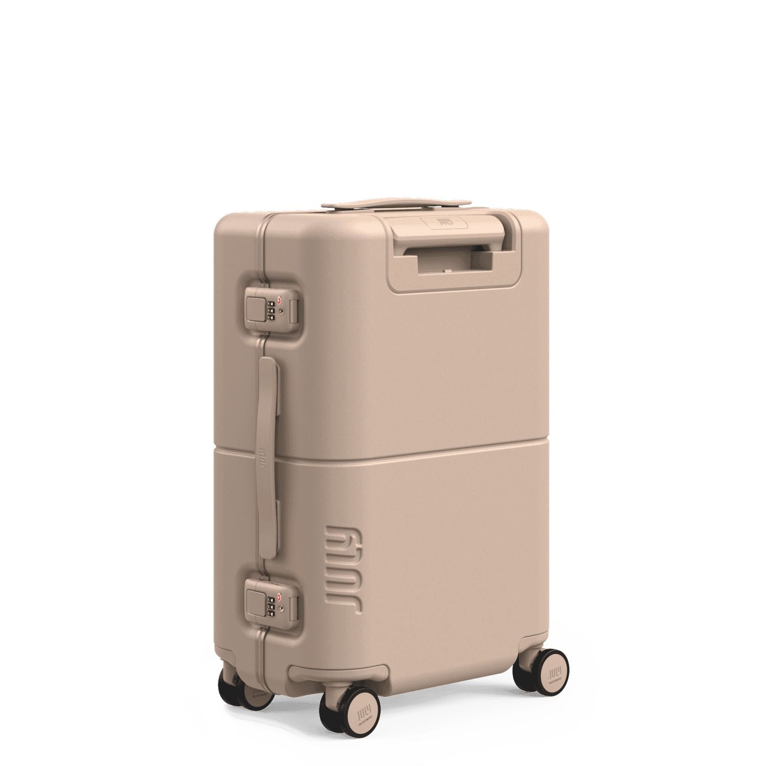 July Carry On Trunk Polycarbonate 21" Luggage With Fast Charge Usb-C Cable - Matte Sand