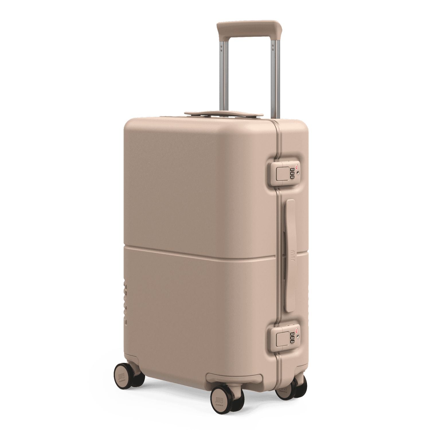 July Carry On Trunk Polycarbonate 21" Luggage With Fast Charge Usb-C Cable - Matte Sand