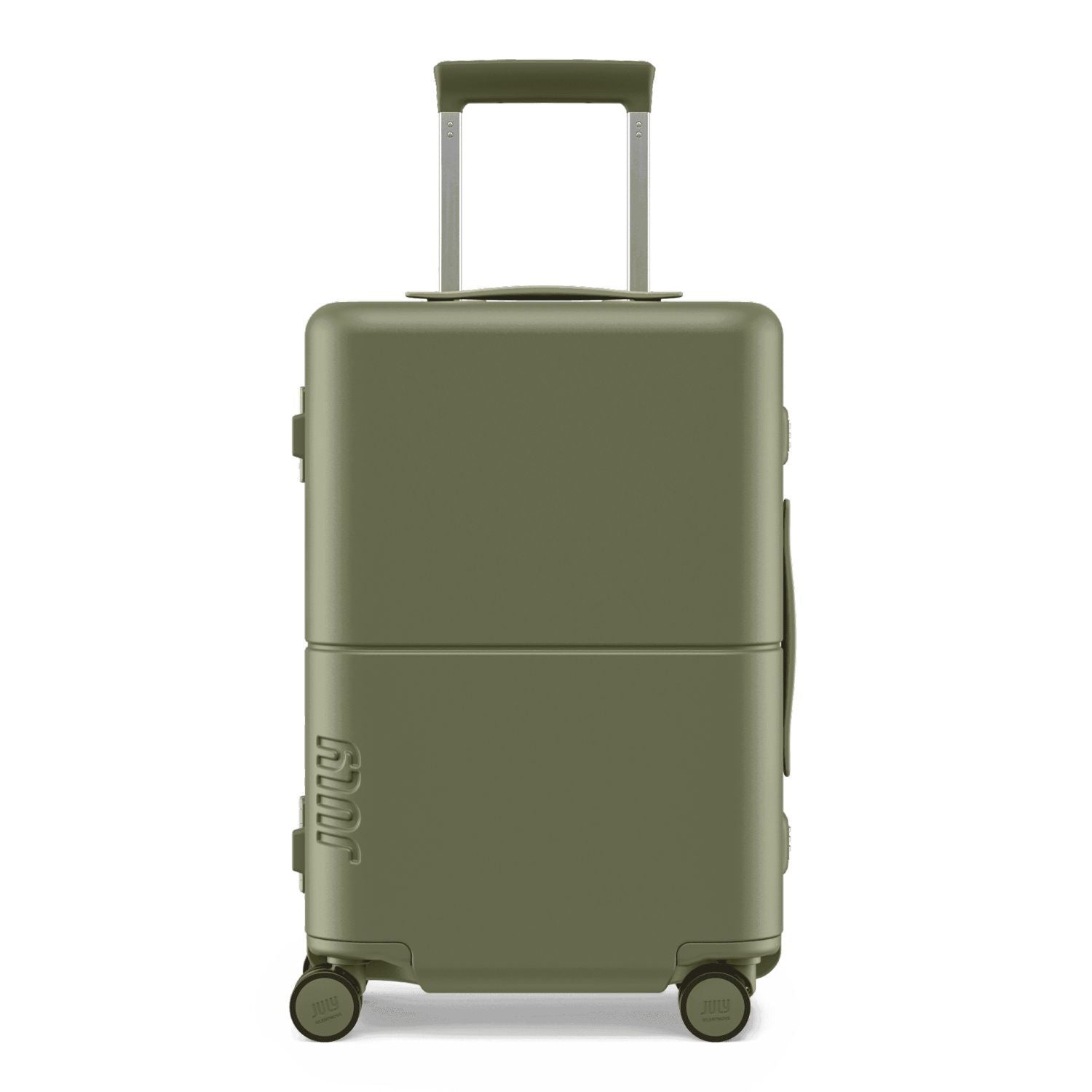 July Carry On Trunk Polycarbonate 21" Luggage With Fast Charge Usb-C Cable - Moss