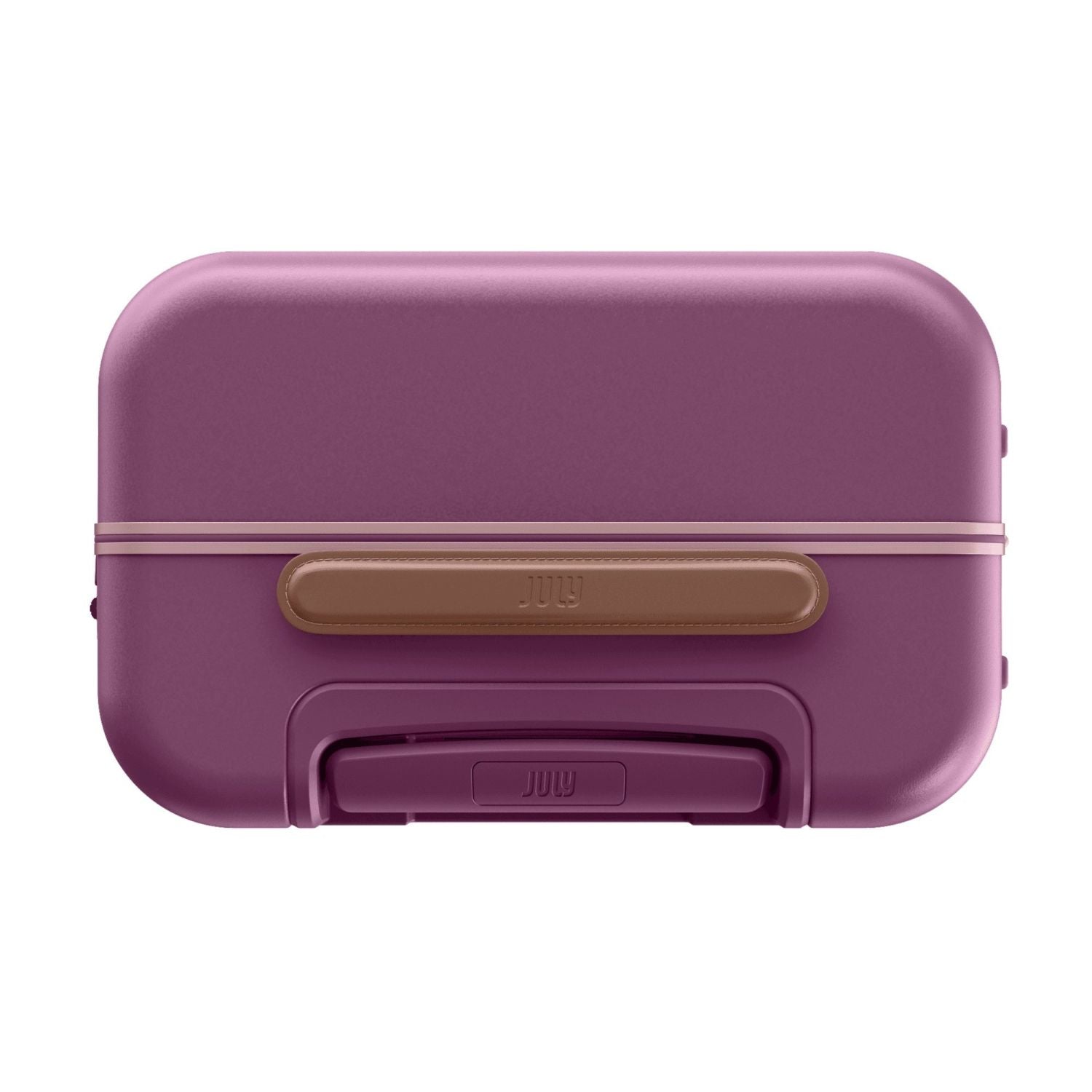 July Carry On Trunk Polycarbonate 21" Luggage With Fast Charge Usb-C Cable - Plum
