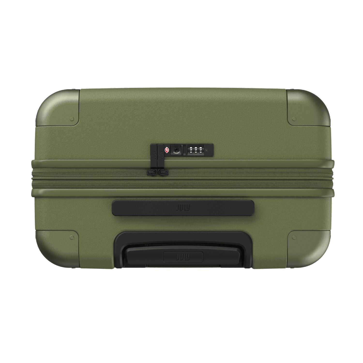 July Checked  Expandable Polycarbonate 26" Luggage - Olive