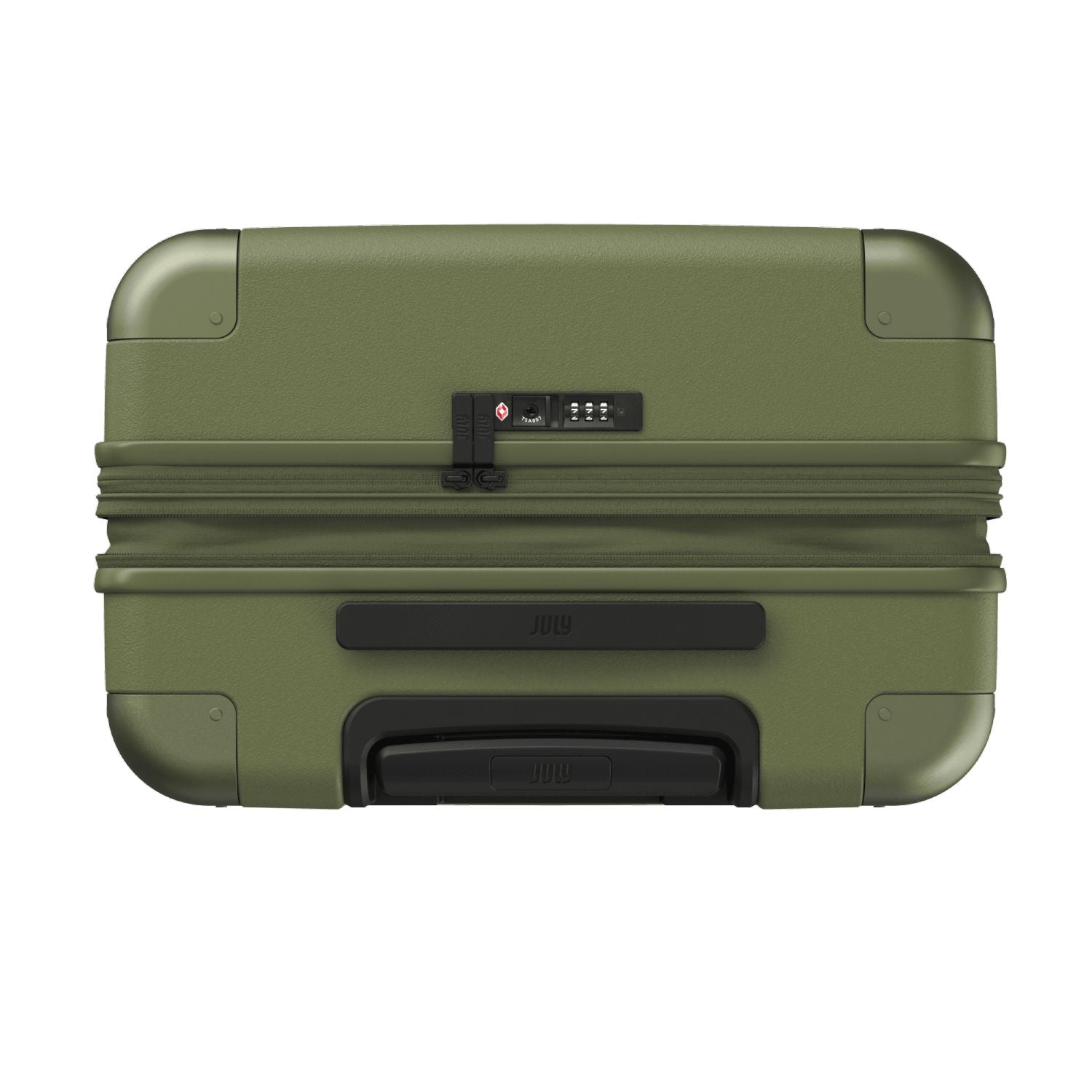 July Checked  Expandable Polycarbonate 26" Luggage - Olive
