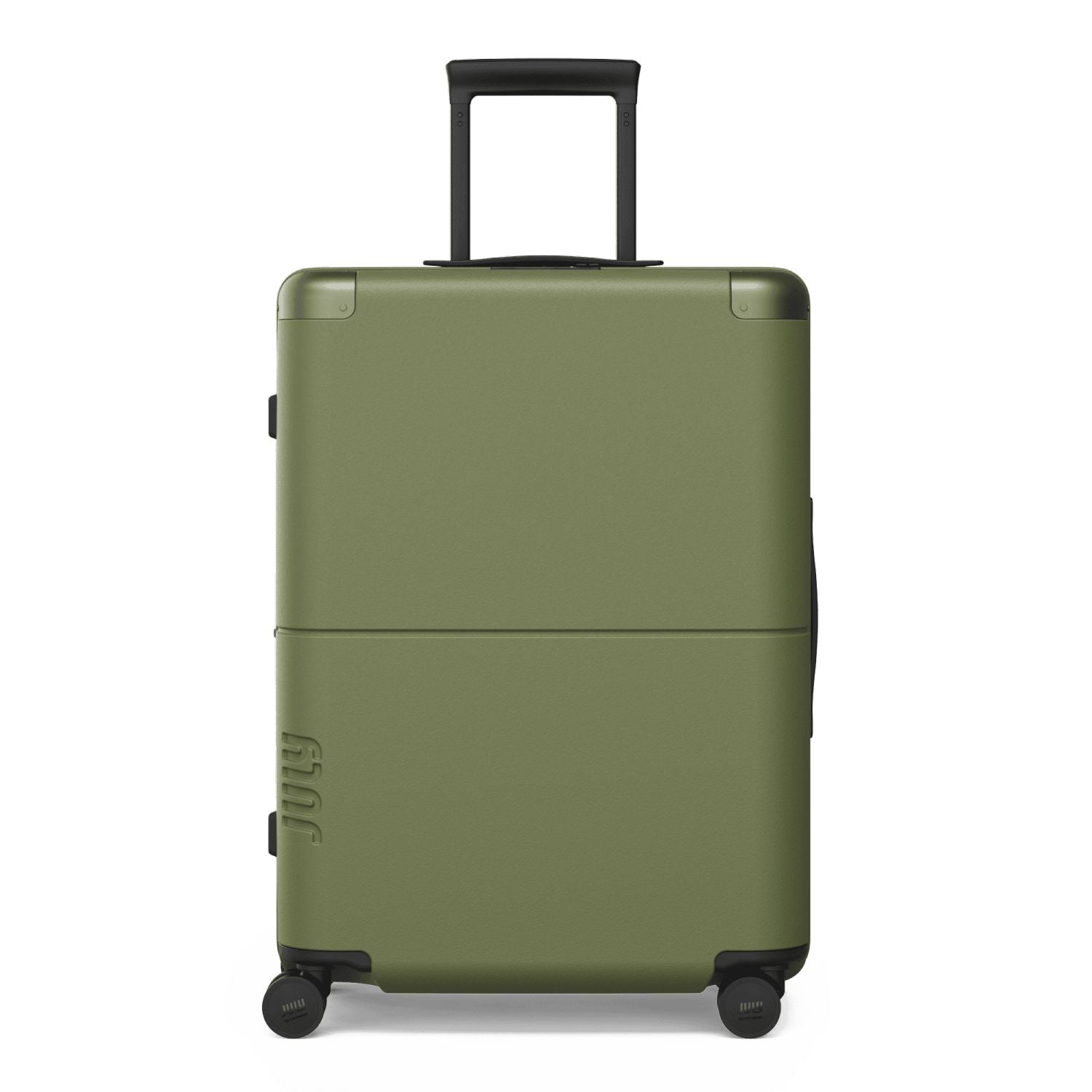 July Checked  Expandable Polycarbonate 26" Luggage - Olive