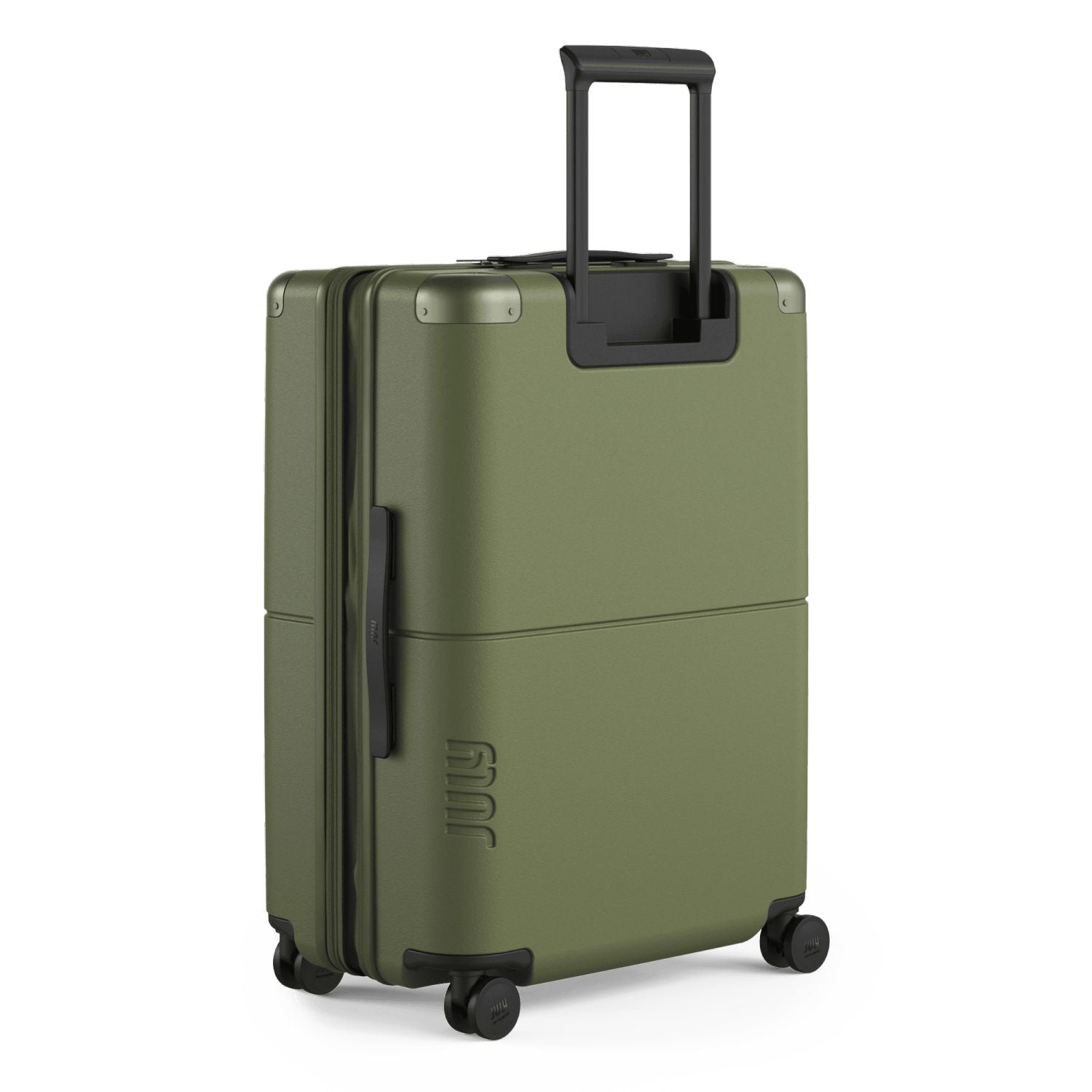 July Checked  Expandable Polycarbonate 26" Luggage - Olive