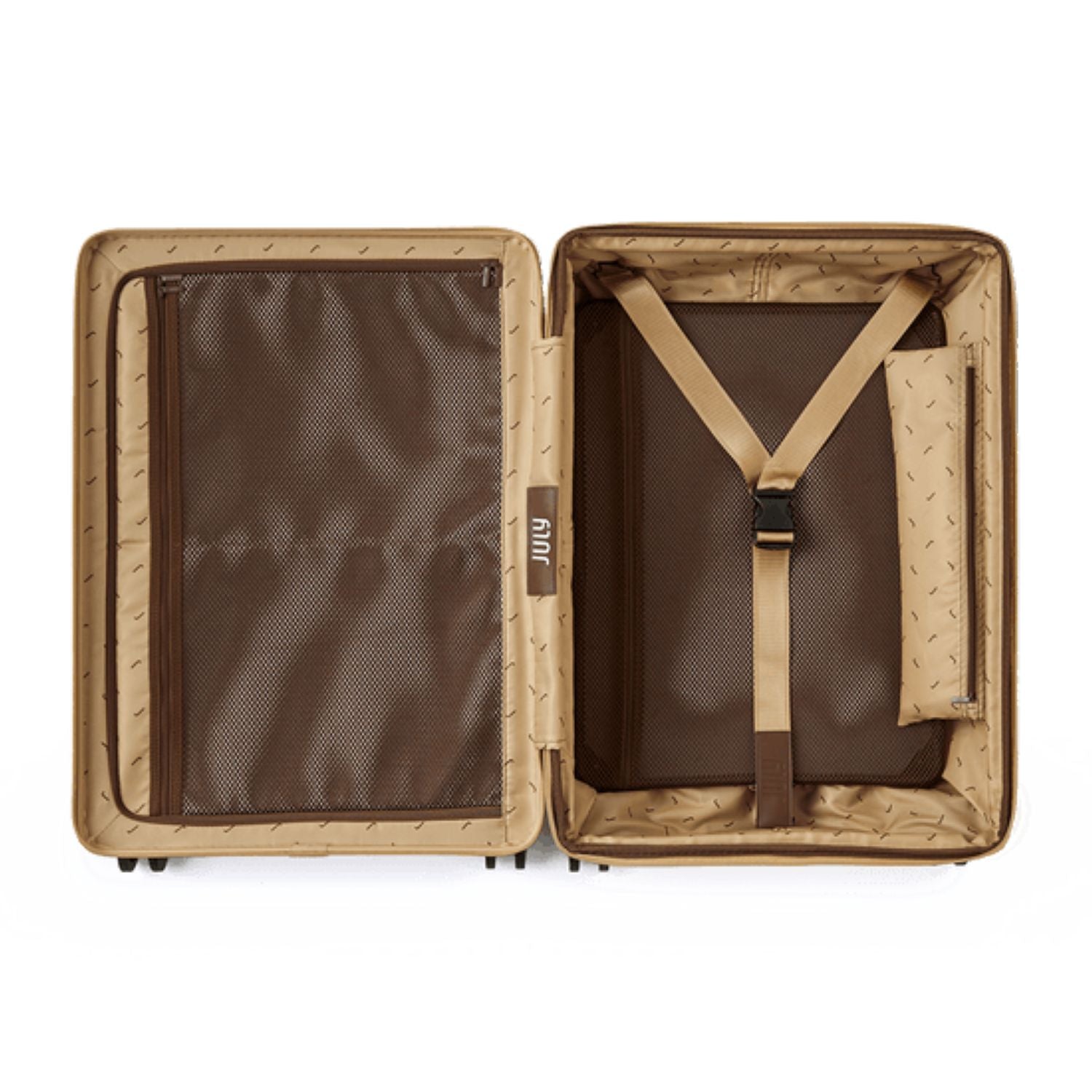 July Checked Expandable Polycarbonate 26" Luggage - Light Taupe