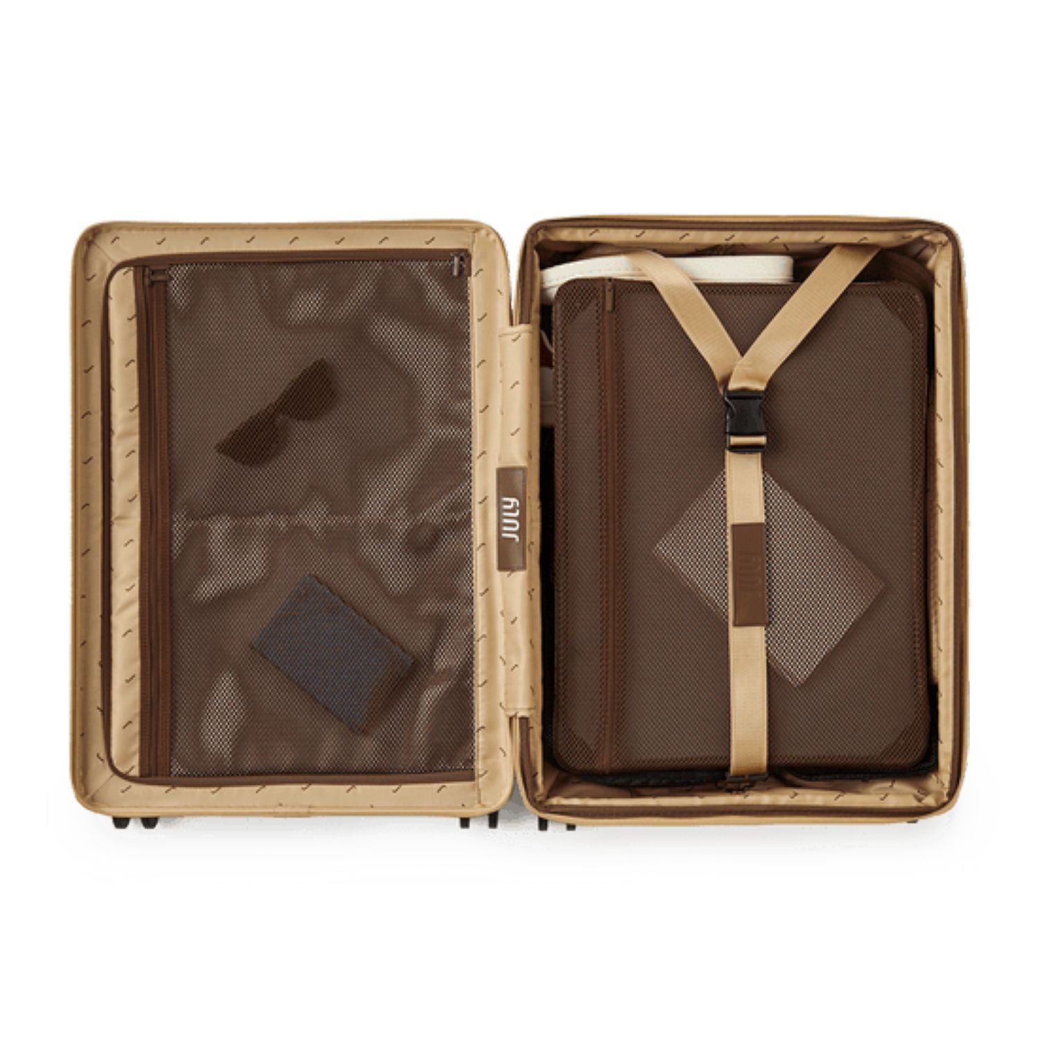 July Checked Expandable Polycarbonate 26" Luggage - Light Taupe