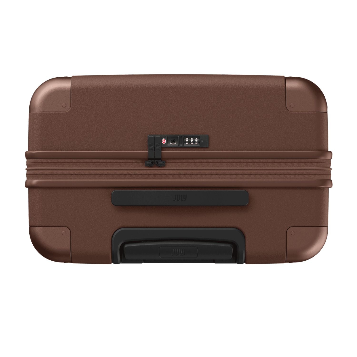 July Checked Plus Expandable Polycarbonate 28" Luggage - Dark Brown