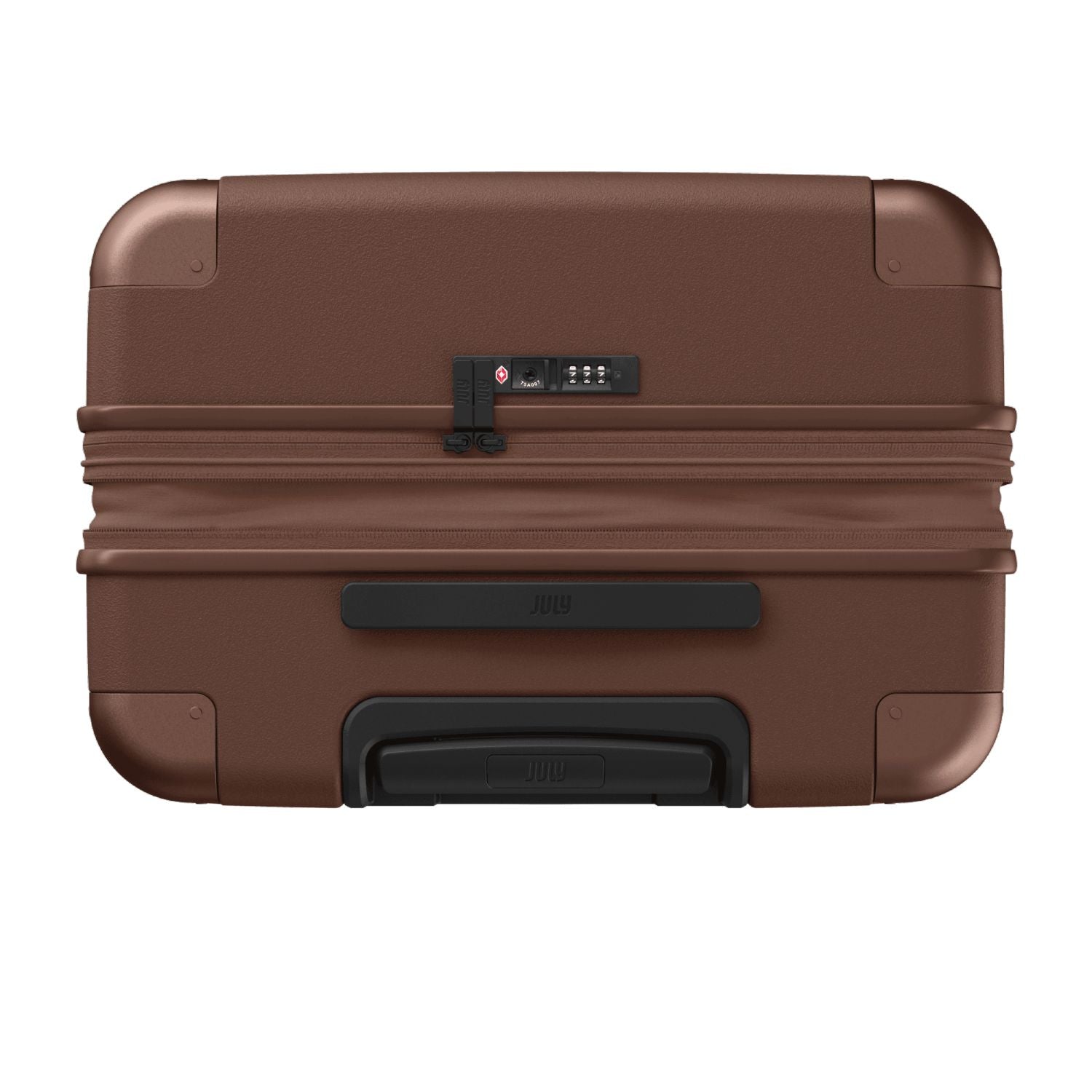 July Checked Plus Expandable Polycarbonate 28" Luggage - Dark Brown