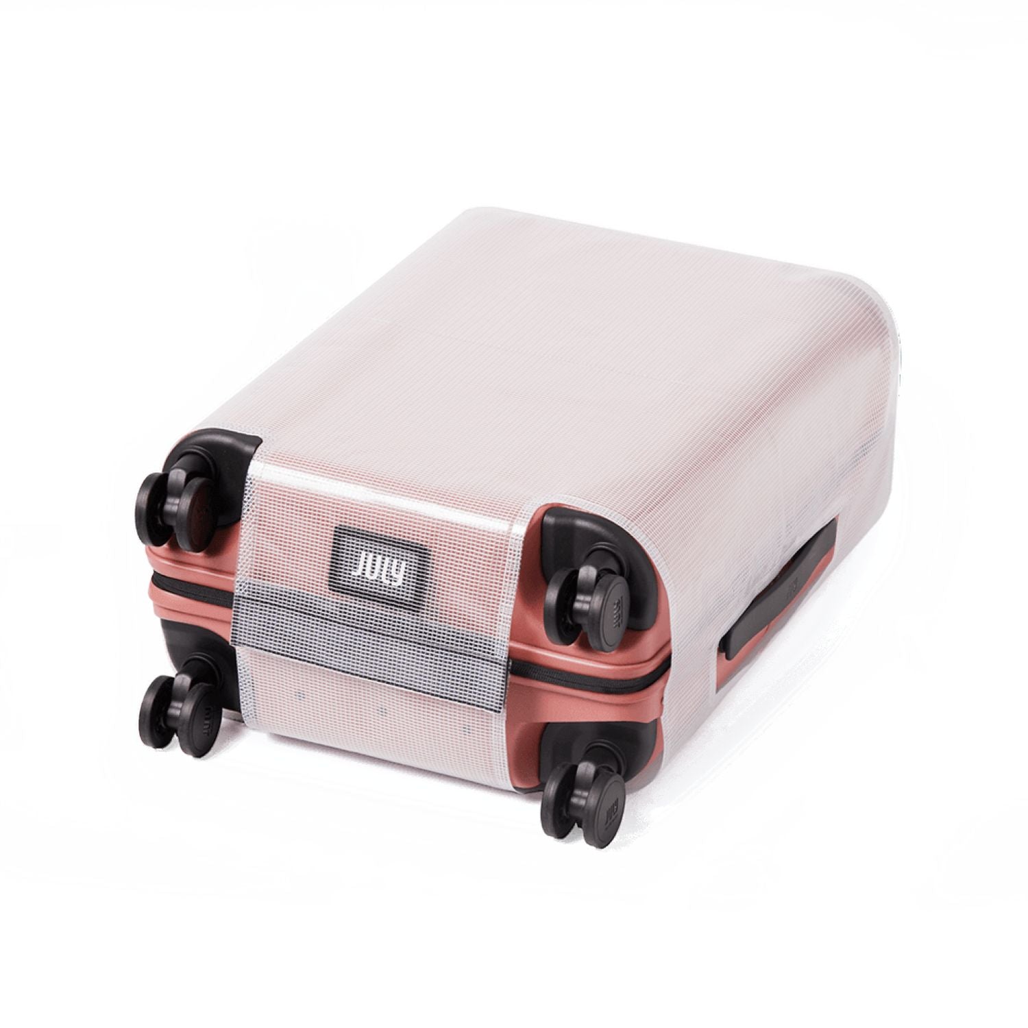 July Checked Plus Luggage Cover - Transparent