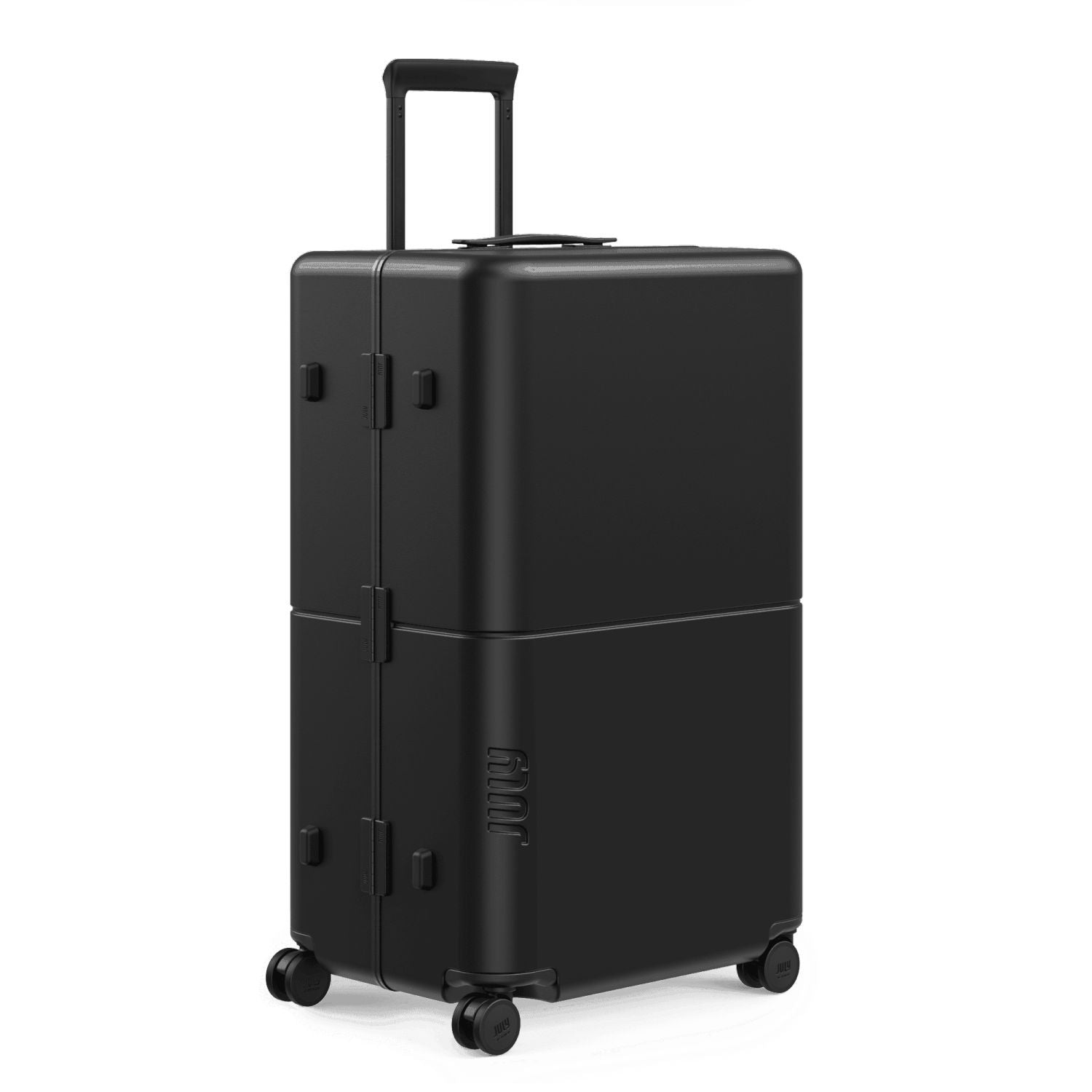 July Checked Plus Trunk Polycarbonate Frame 30" Luggage - Matte Black