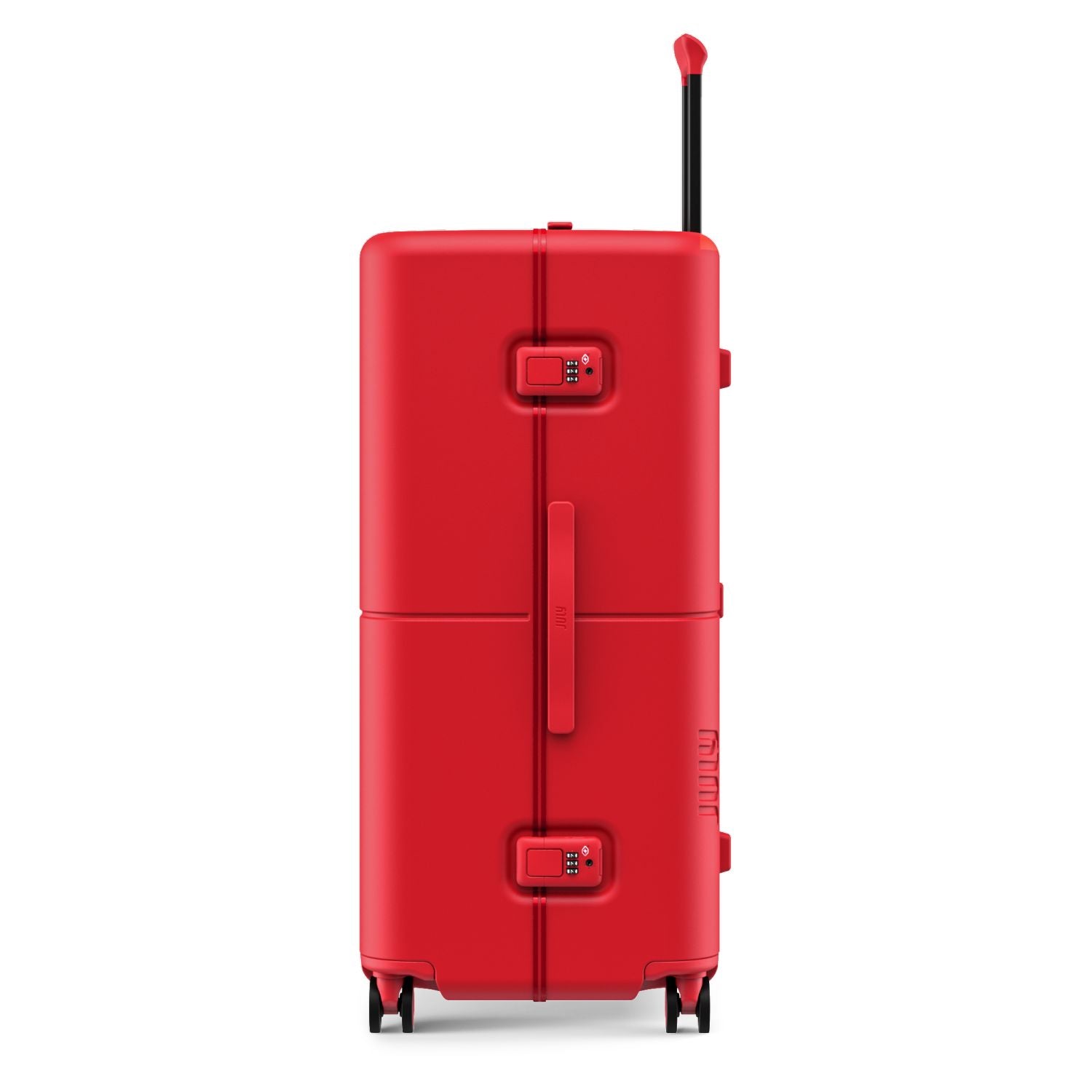 July Checked Plus Trunk Polycarbonate Frame 30" Luggage - Matte Cherry Red