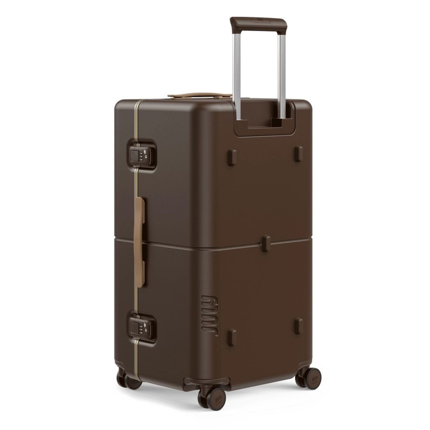 July Checked Trunk Polycarbonate Frame 28" Luggage - Matte Brown
