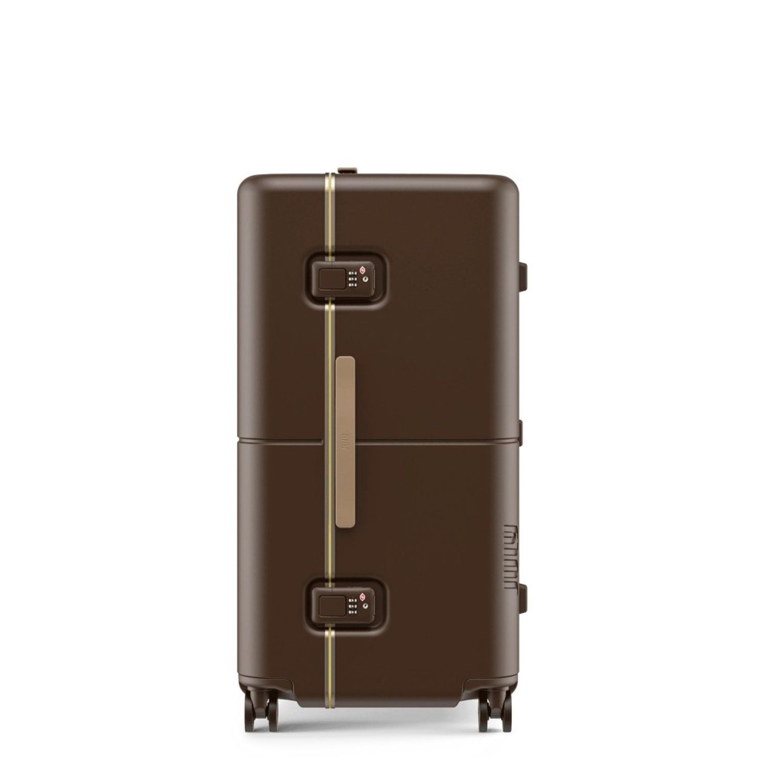July Checked Trunk Polycarbonate Frame 28" Luggage - Matte Brown