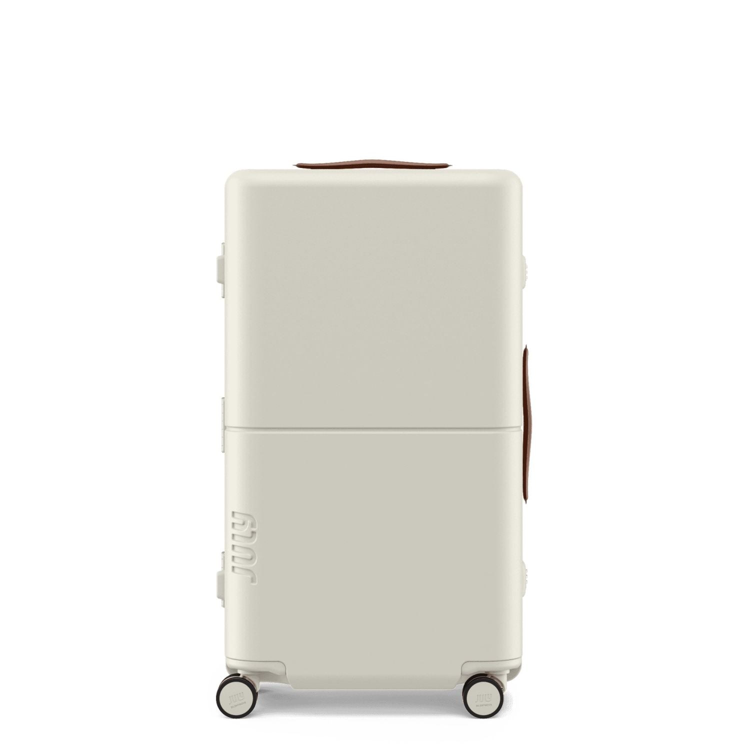 July Checked Trunk Polycarbonate Frame 28" Luggage - Matte Cream