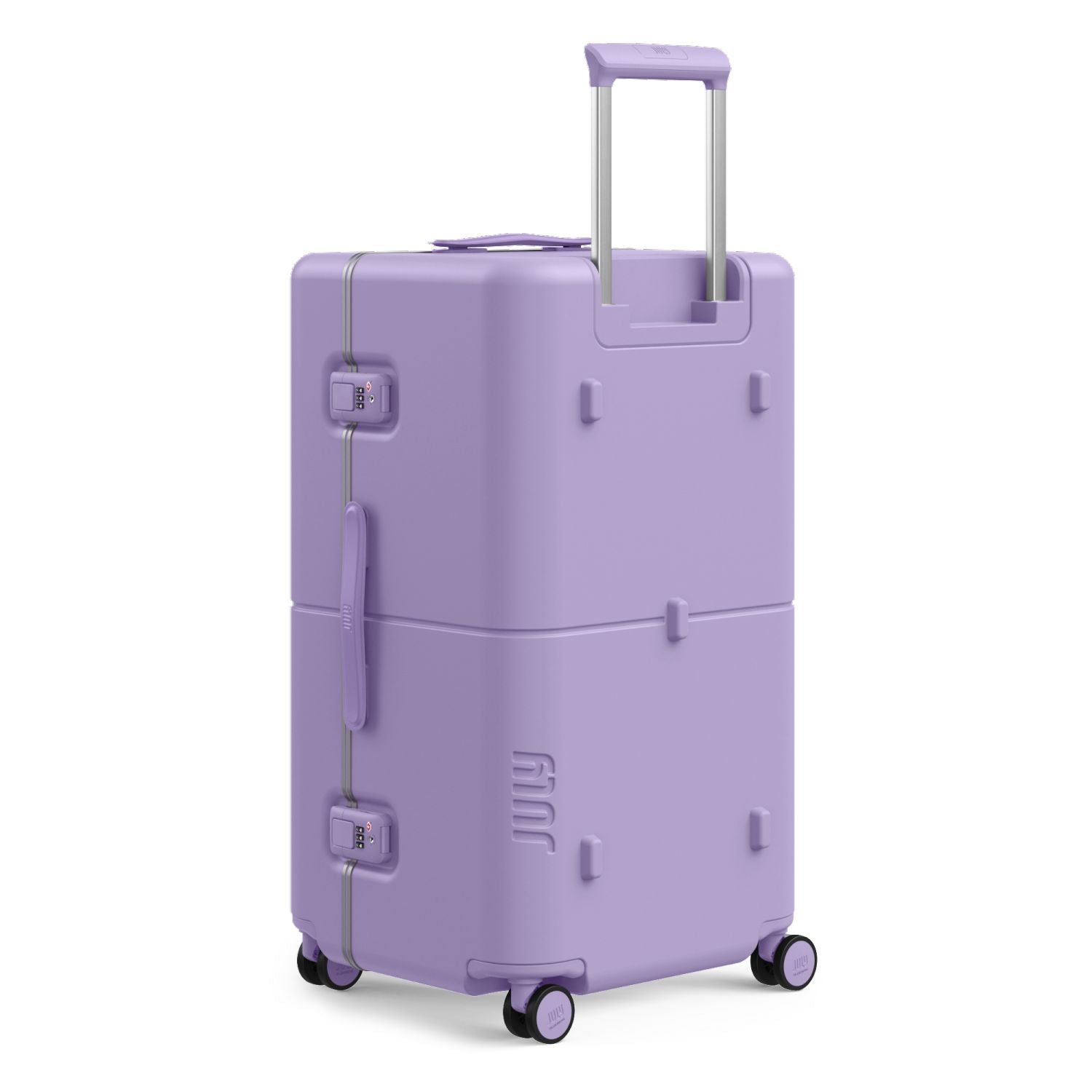 July Checked Trunk Polycarbonate Frame 28" Luggage - Lilac