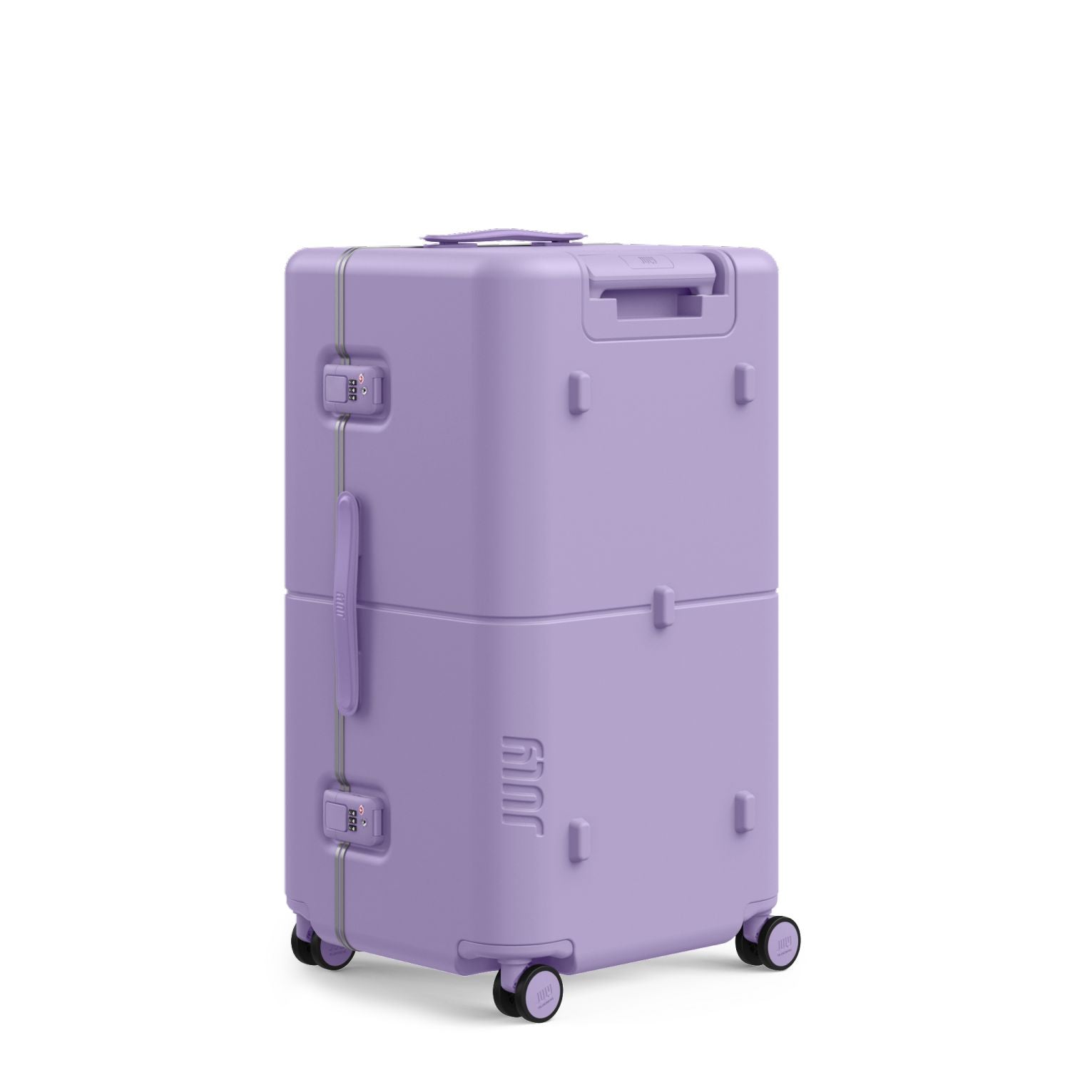 July Checked Trunk Polycarbonate Frame 28" Luggage - Lilac