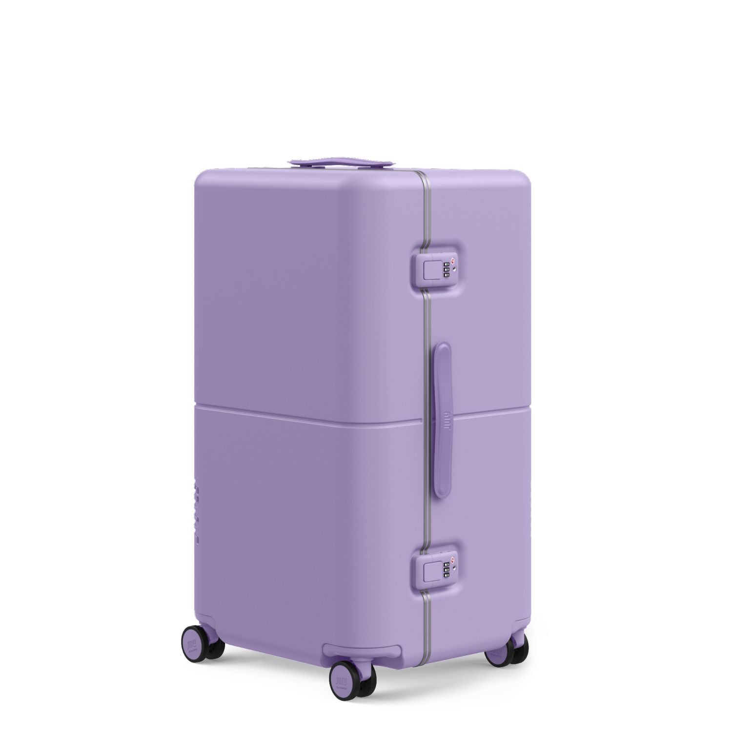 July Checked Trunk Polycarbonate Frame 28" Luggage - Lilac