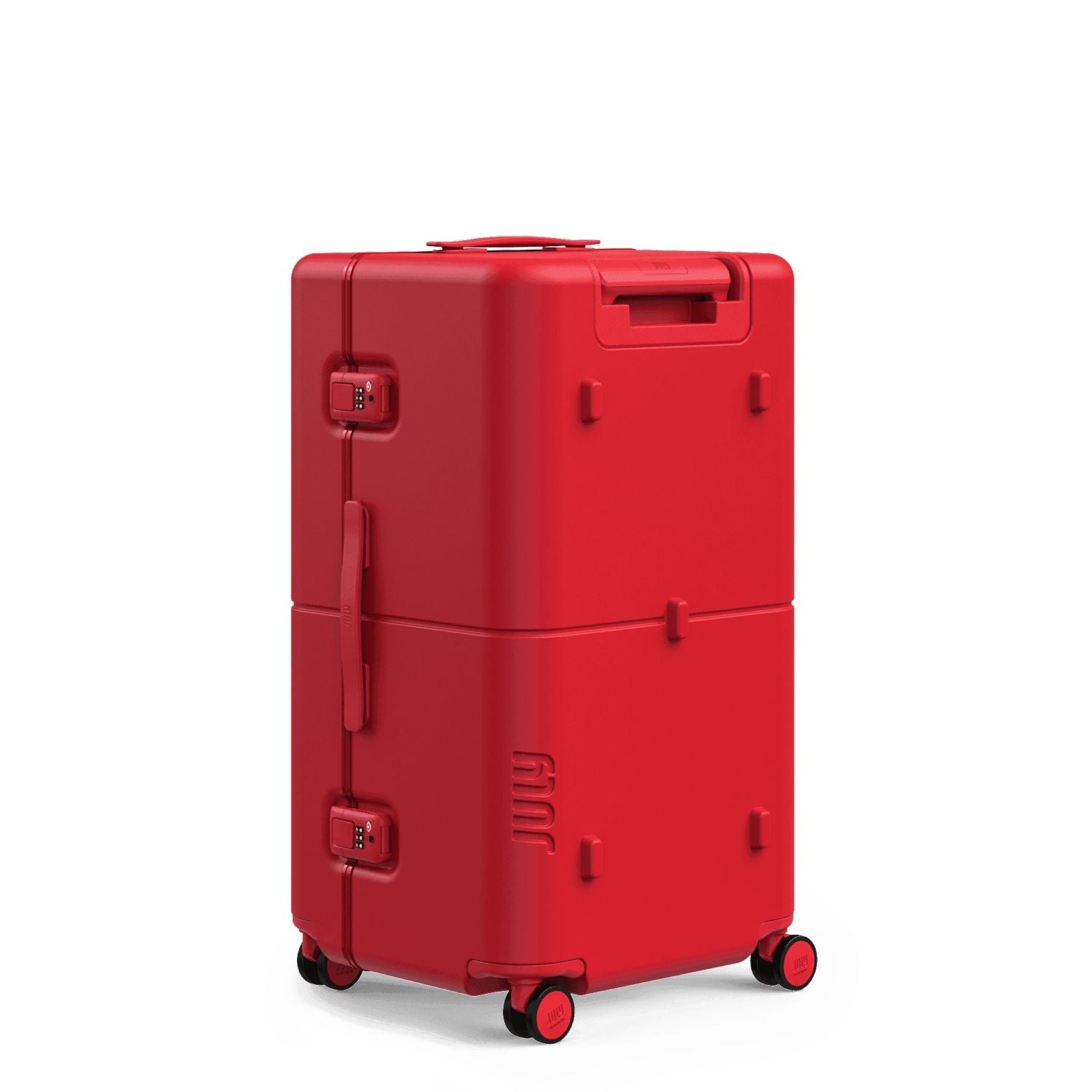 July Checked Trunk Polycarbonate Frame 28" Luggage - Matte Red