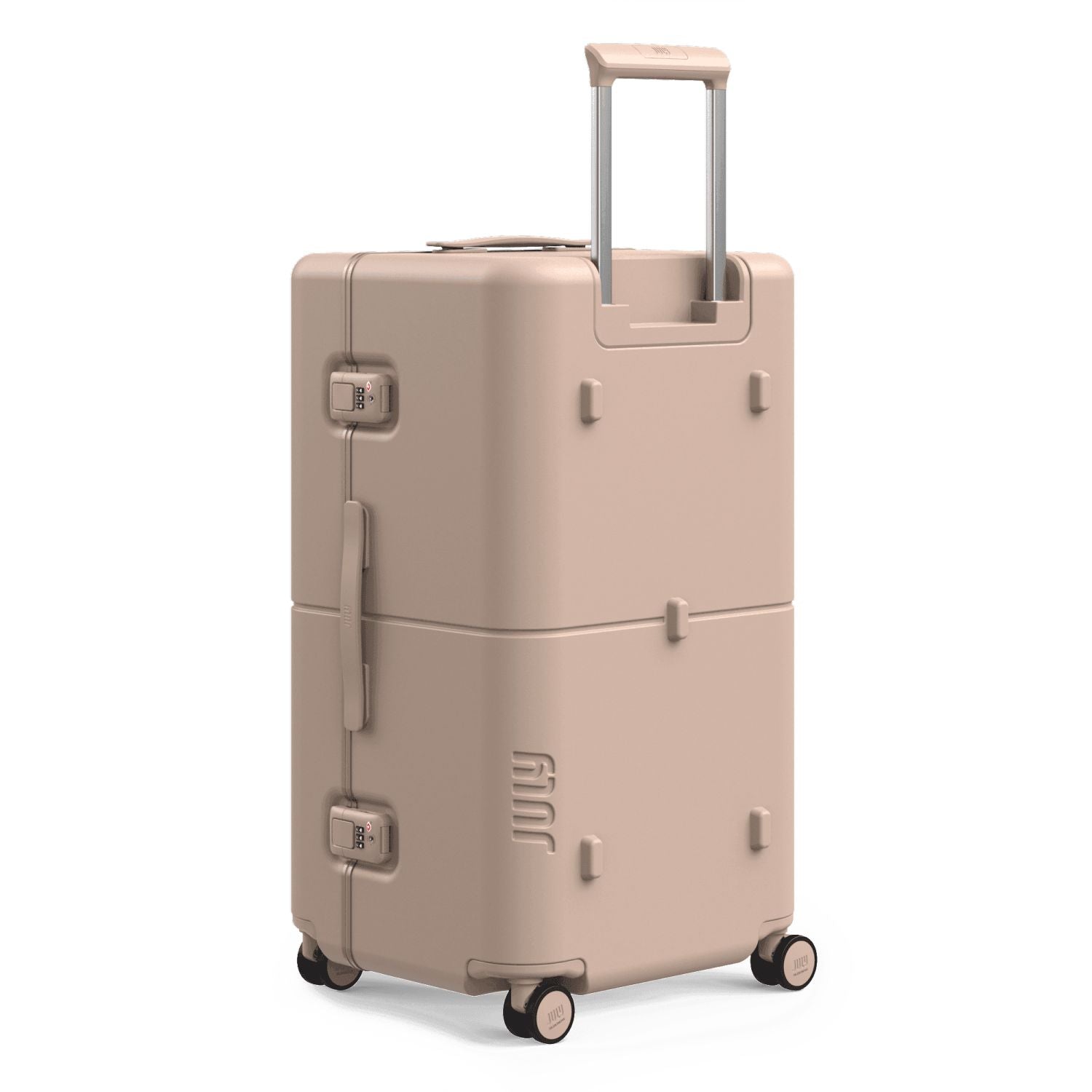 July Checked Trunk Polycarbonate Frame 28" Luggage - Matte Sand