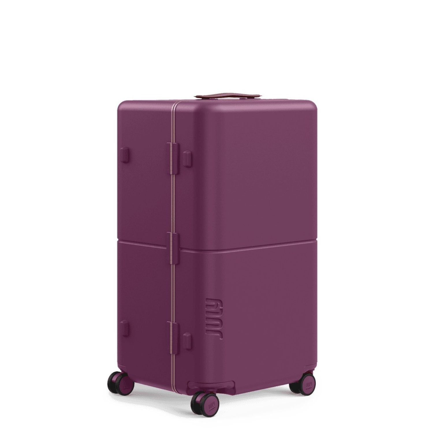July Checked Trunk Polycarbonate Frame 28" Luggage - Plum