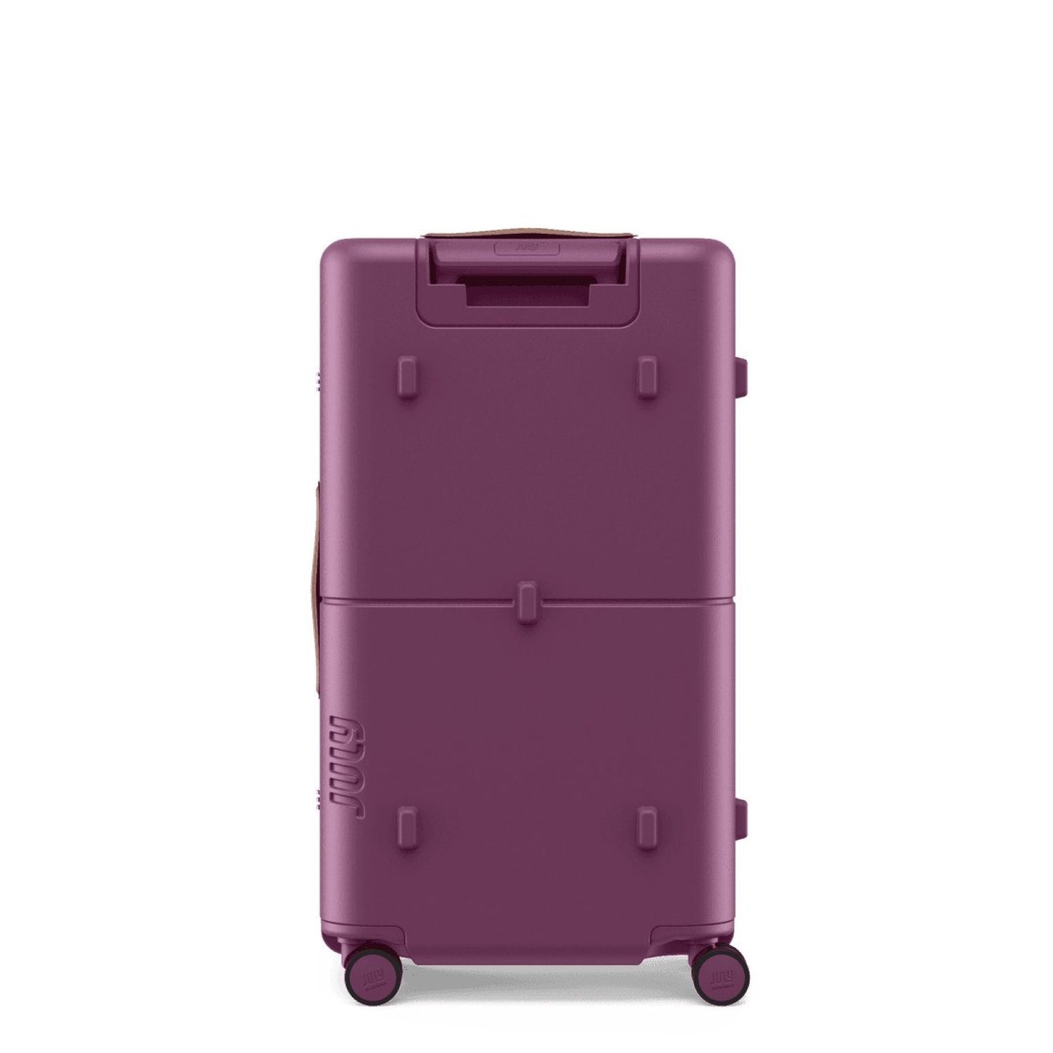 July Checked Trunk Polycarbonate Frame 28" Luggage - Plum