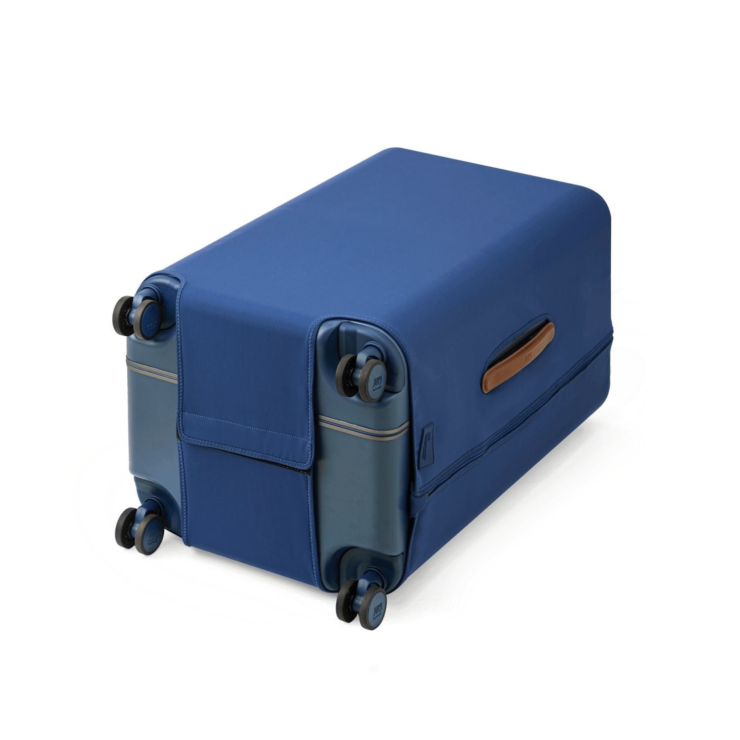 July Checked Trunk Stretch Cover - French Blue