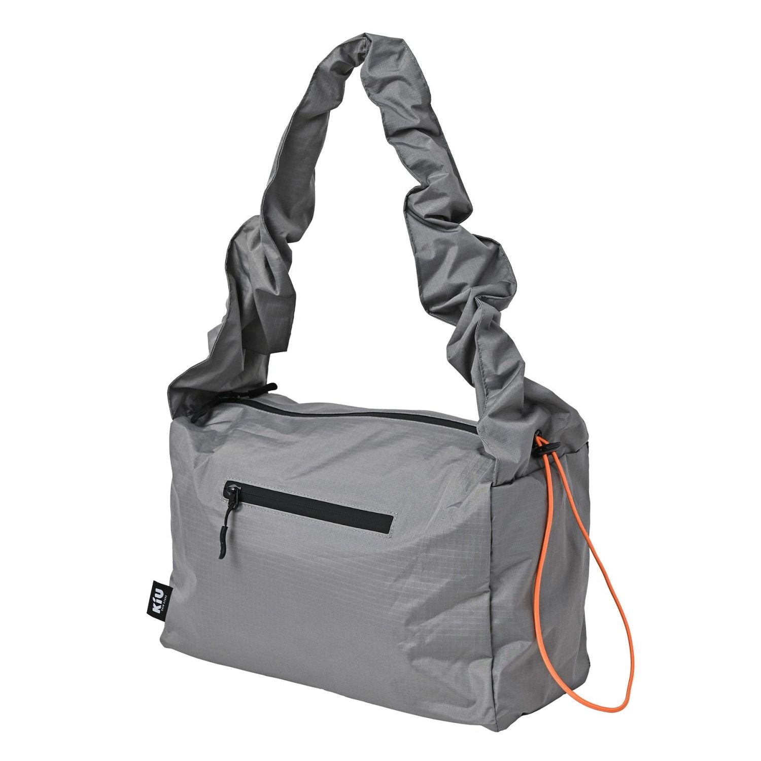 KiU Water Repellent Paracord Box Shoulder Bag (Light Gray)