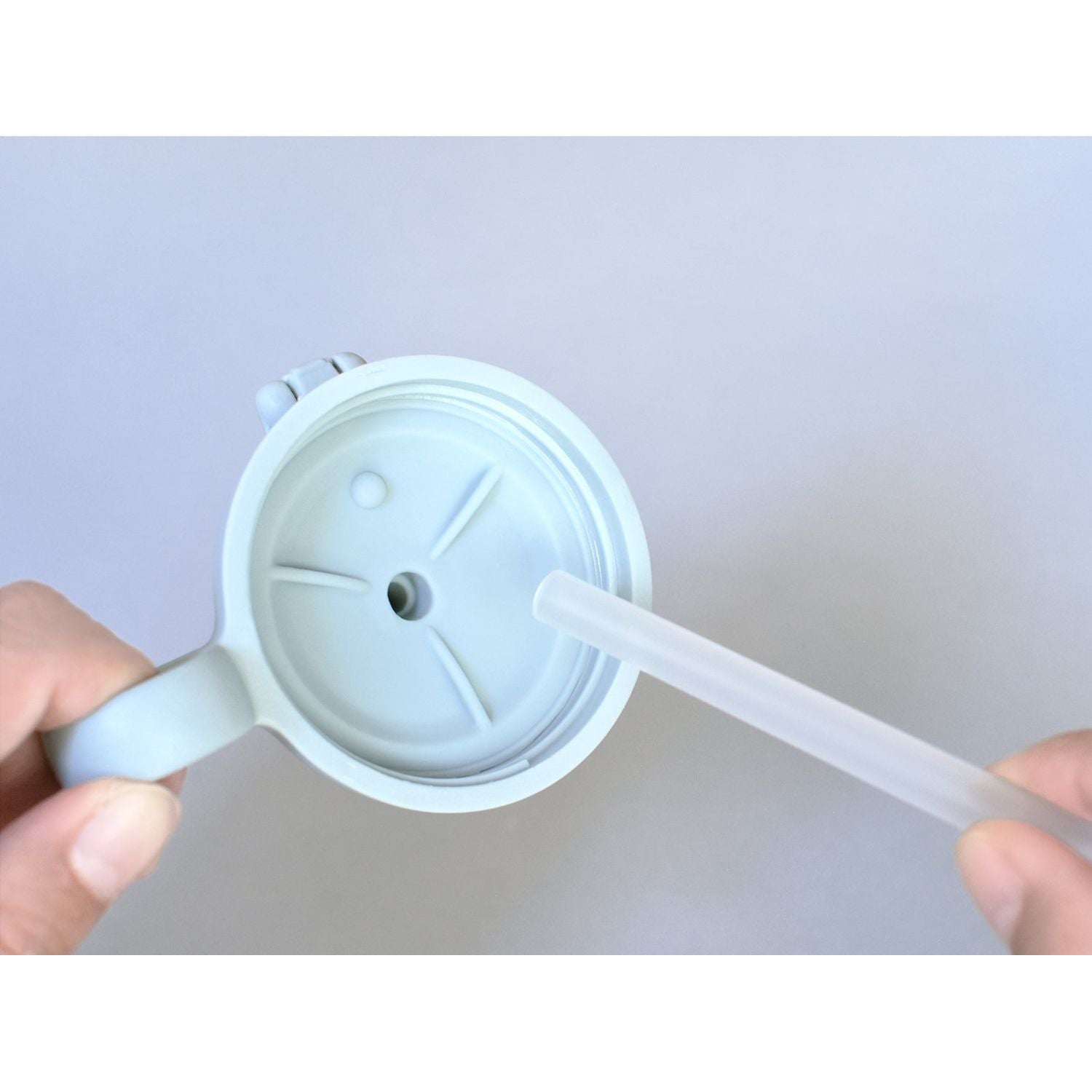 Kinto Bonbo Straw Mug 260ML - Blue Gray