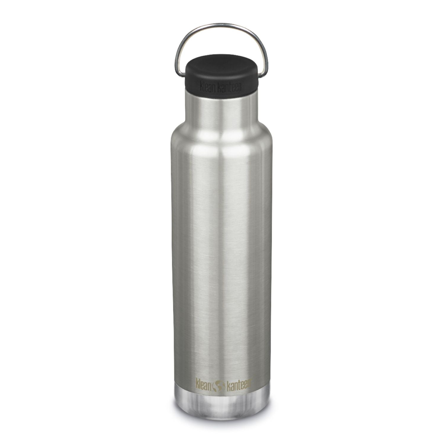 Klean Kanteen Insulated Classic 20oz Water Bottle (with Loop Cap) (Brushed Stainless)