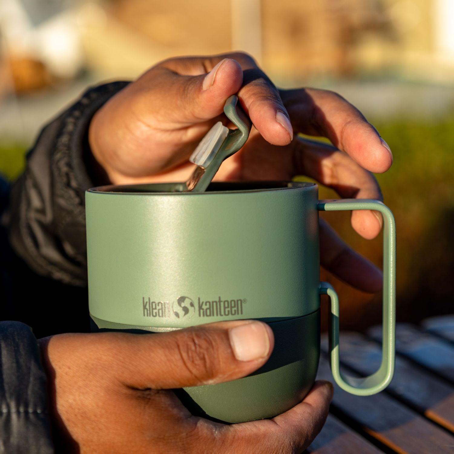 Klean Kanteen Rise 14oz Mug (with Flip Lid) (Sea Spray)