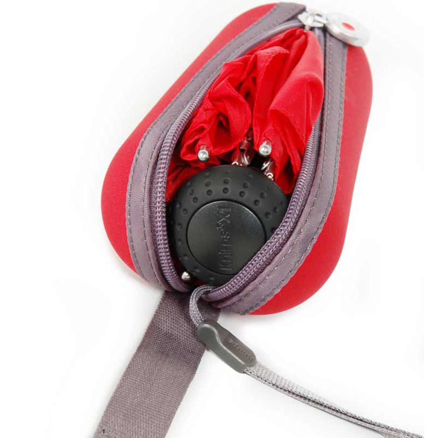 Knirps X1 Manual Umbrella (UV Protection) - Dark Red