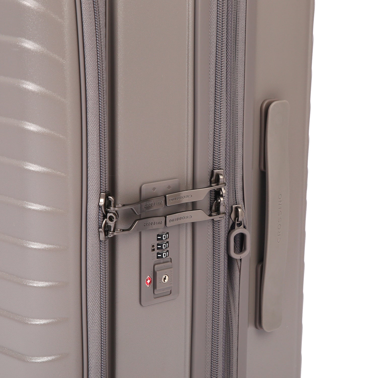 CROSSING INVI 30" Large Expandable Luggage With Front & Middle Access V3 - Latte