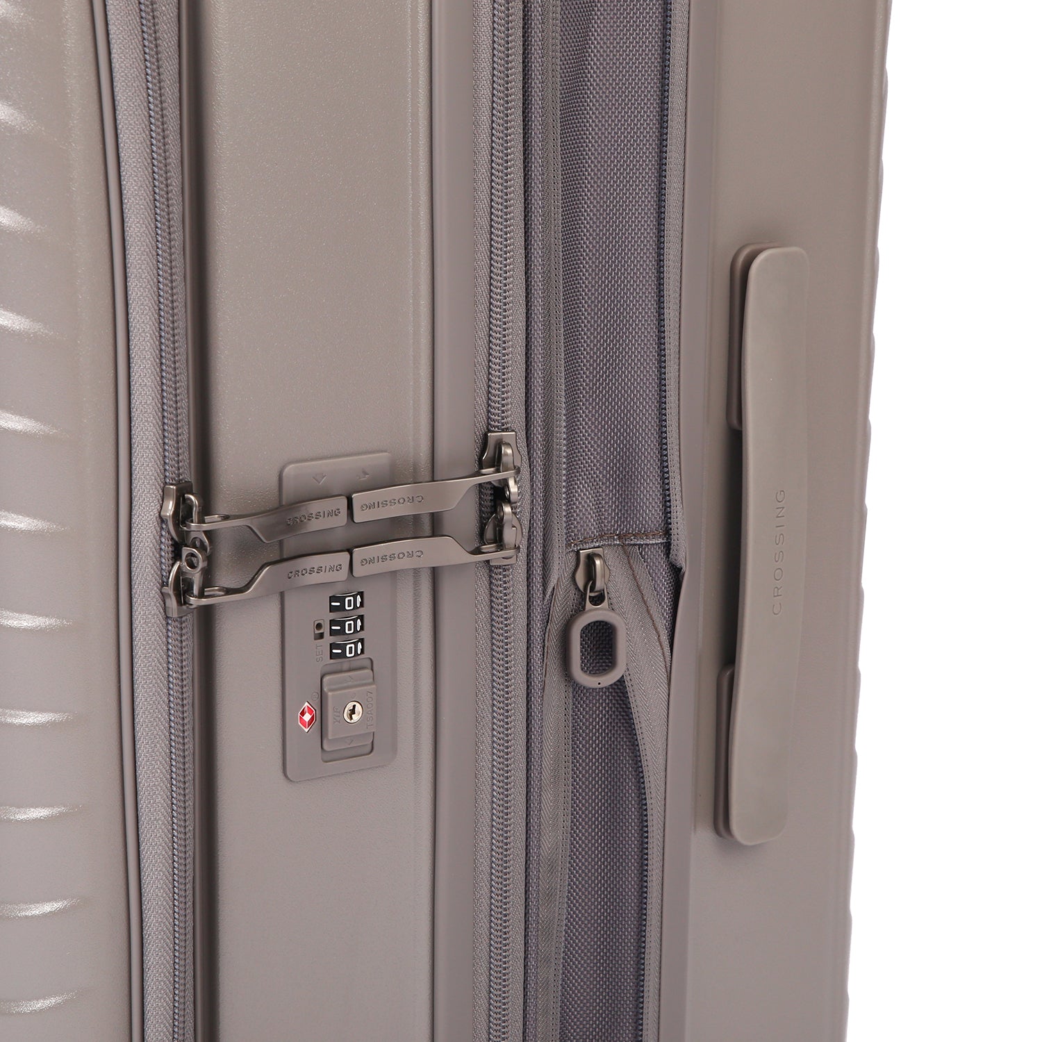 CROSSING INVI 25" Medium Expandable Luggage With Front & Middle Access V3 - Latte