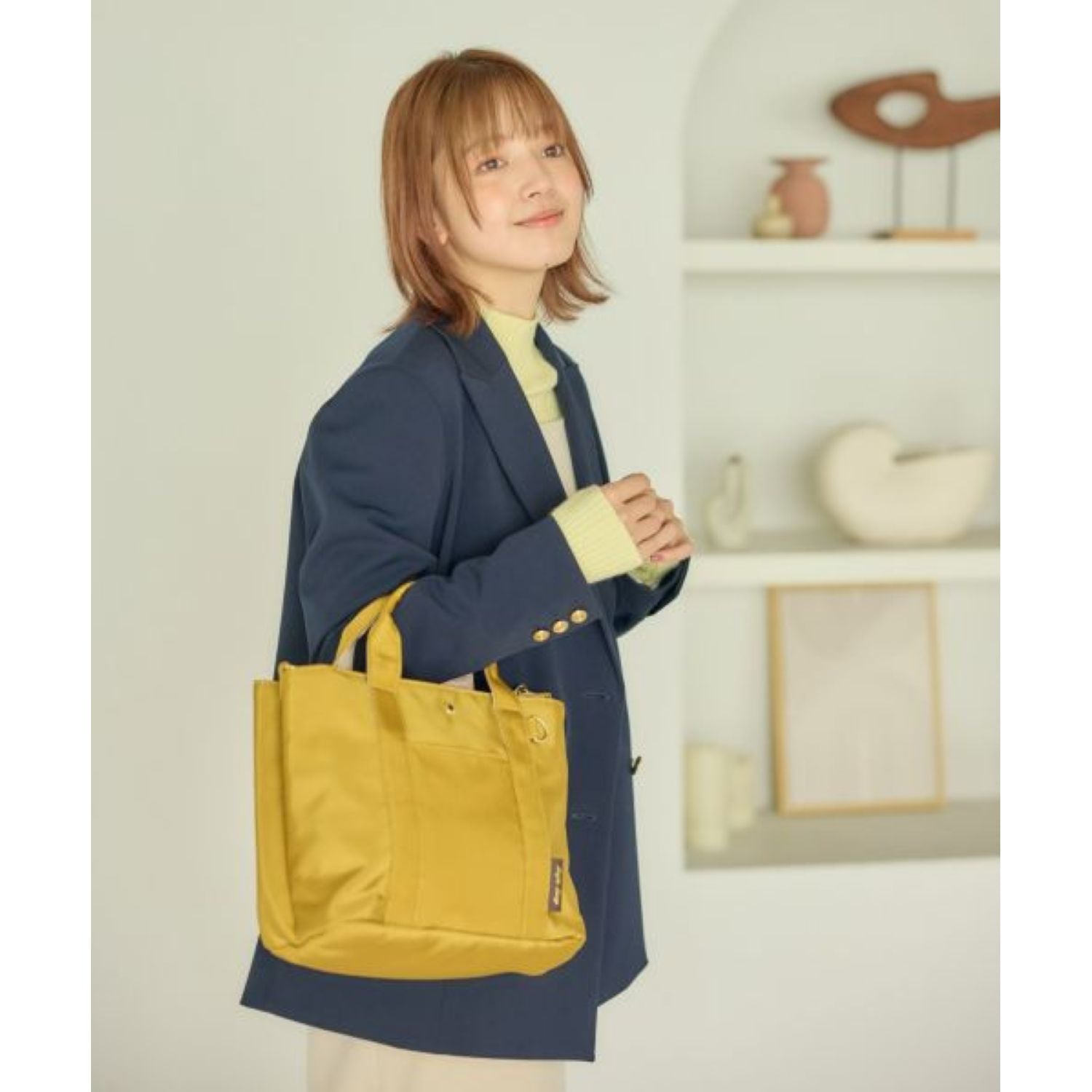 Legato Largo Easy Find 2Way Shoulder Bag (Navy)