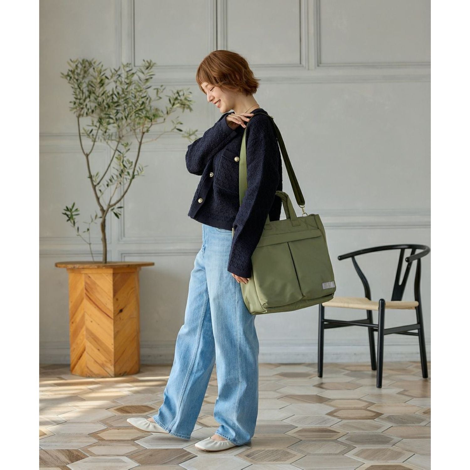 Legato Largo Helmet Bag 2Way A4 Tote Bag (Pink)