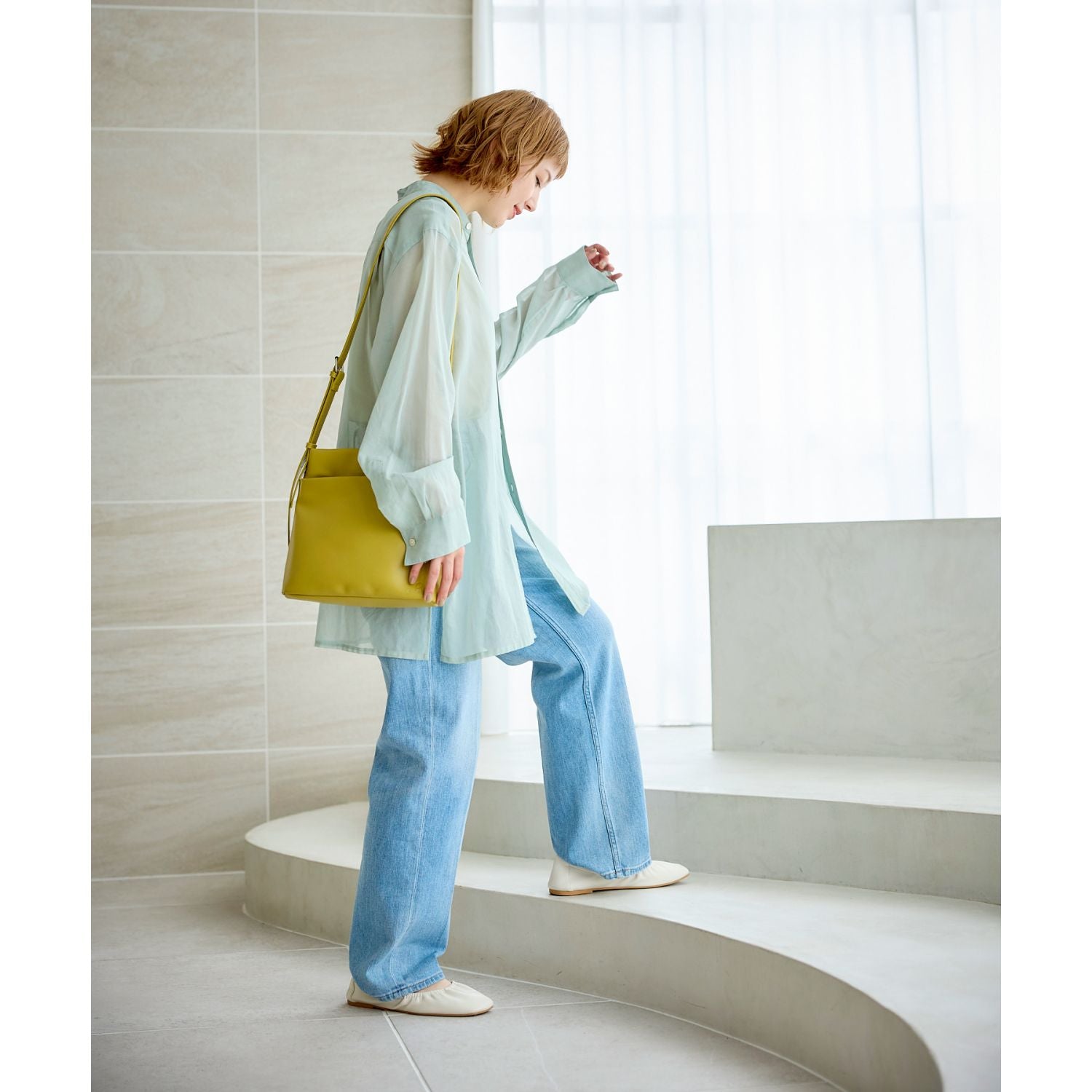 Legato Largo Link Shoulder Bag (Lime)
