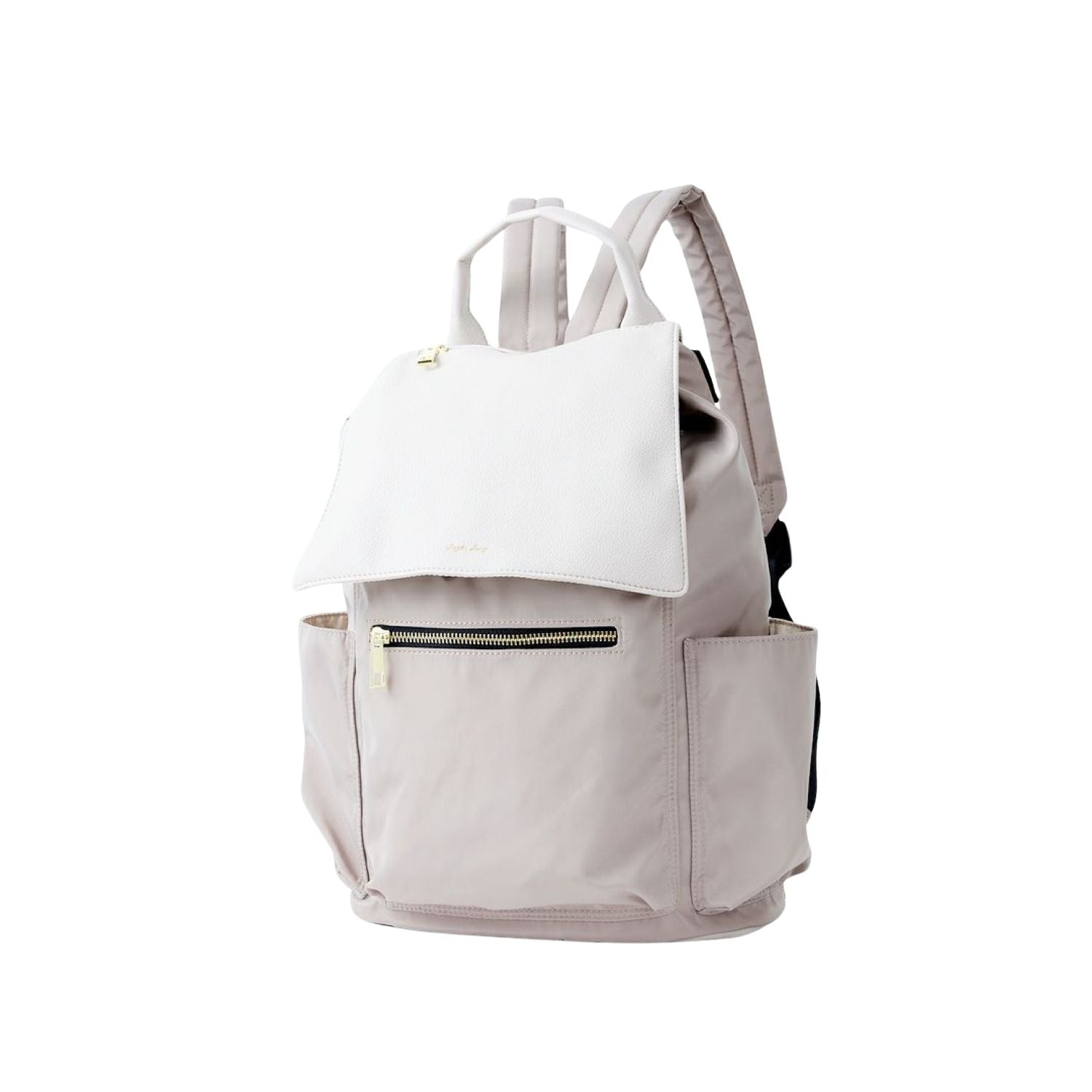 Legato Largo Polyester x Pu Backpack (Grey Beige)