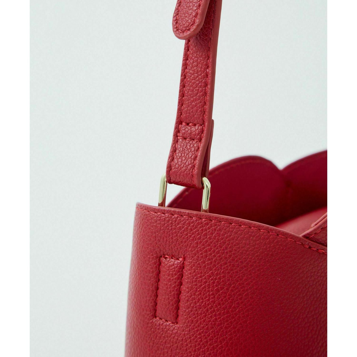 Legato Largo Tulip Faux Leather Series Mini Shoulder Bag (Pink/Beige)