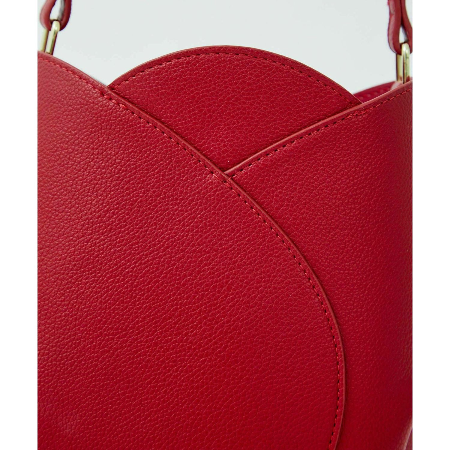 Legato Largo Tulip Faux Leather Series Mini Shoulder Bag (Pink/Beige)
