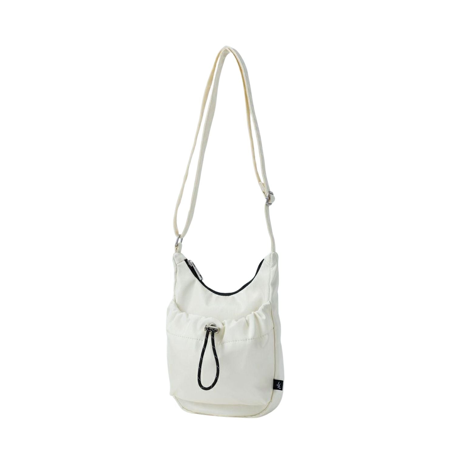 Legato Largo Water Repellent Drawstring Series Mini Shoulder Bag (Ivory)