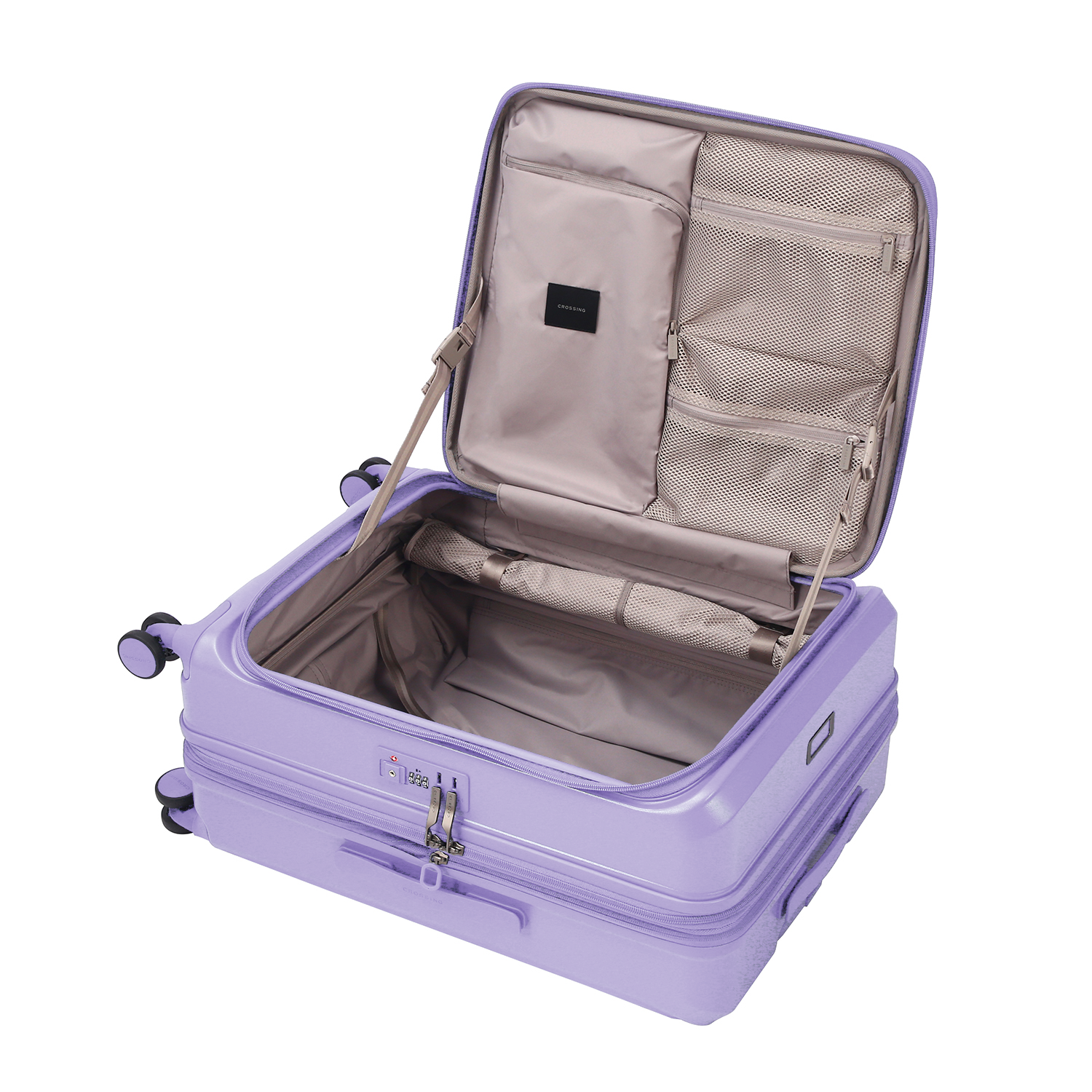CROSSING INVI 25" Medium Expandable Luggage With Front & Middle Access V3 - Lilac