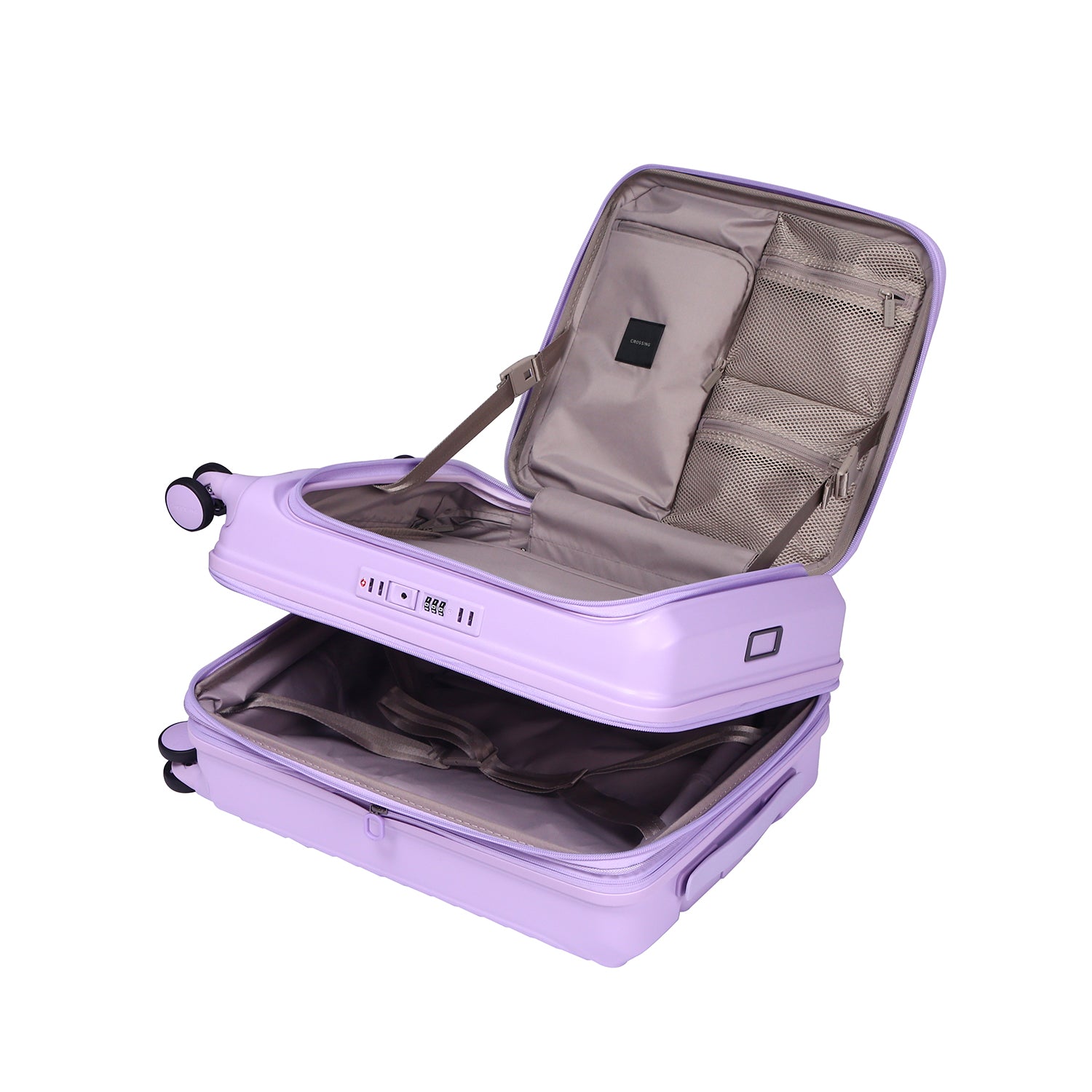 CROSSING INVI 20" Carry On Expandable Luggage With Front & Middle Access V3 - Lilac