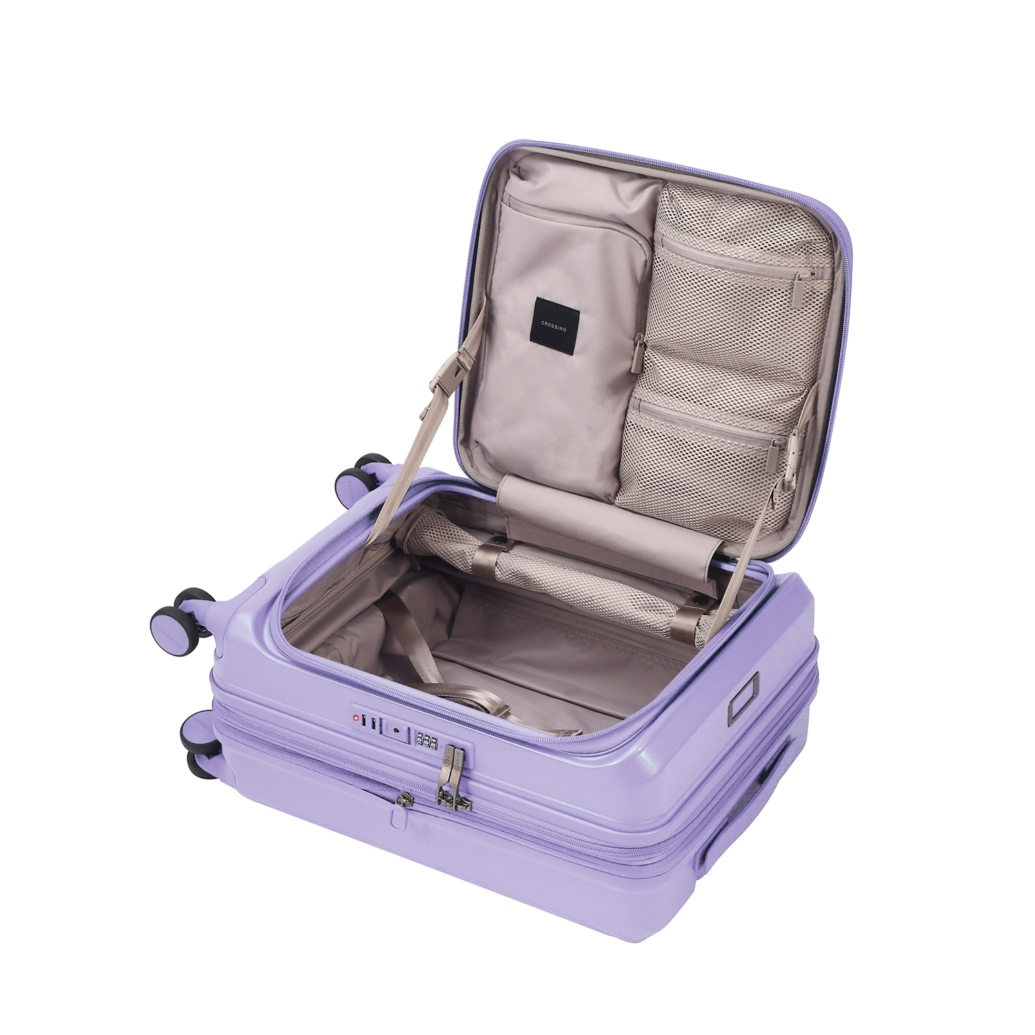 CROSSING INVI 20" Carry On Expandable Luggage With Front & Middle Access V3 - Lilac