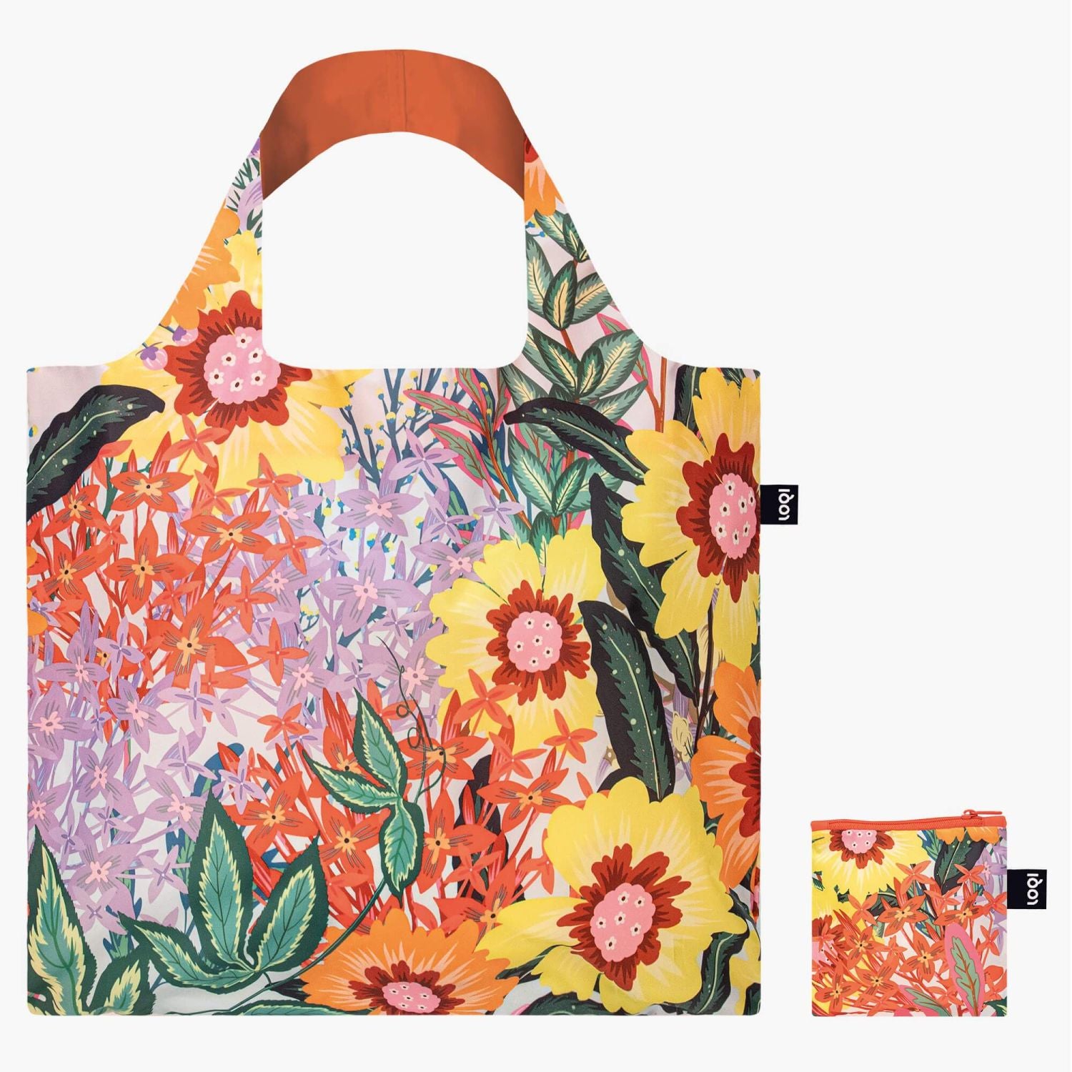 LOQI Artist Foldable Tote Bag - Pomme Chan - Thai Floral Recycled