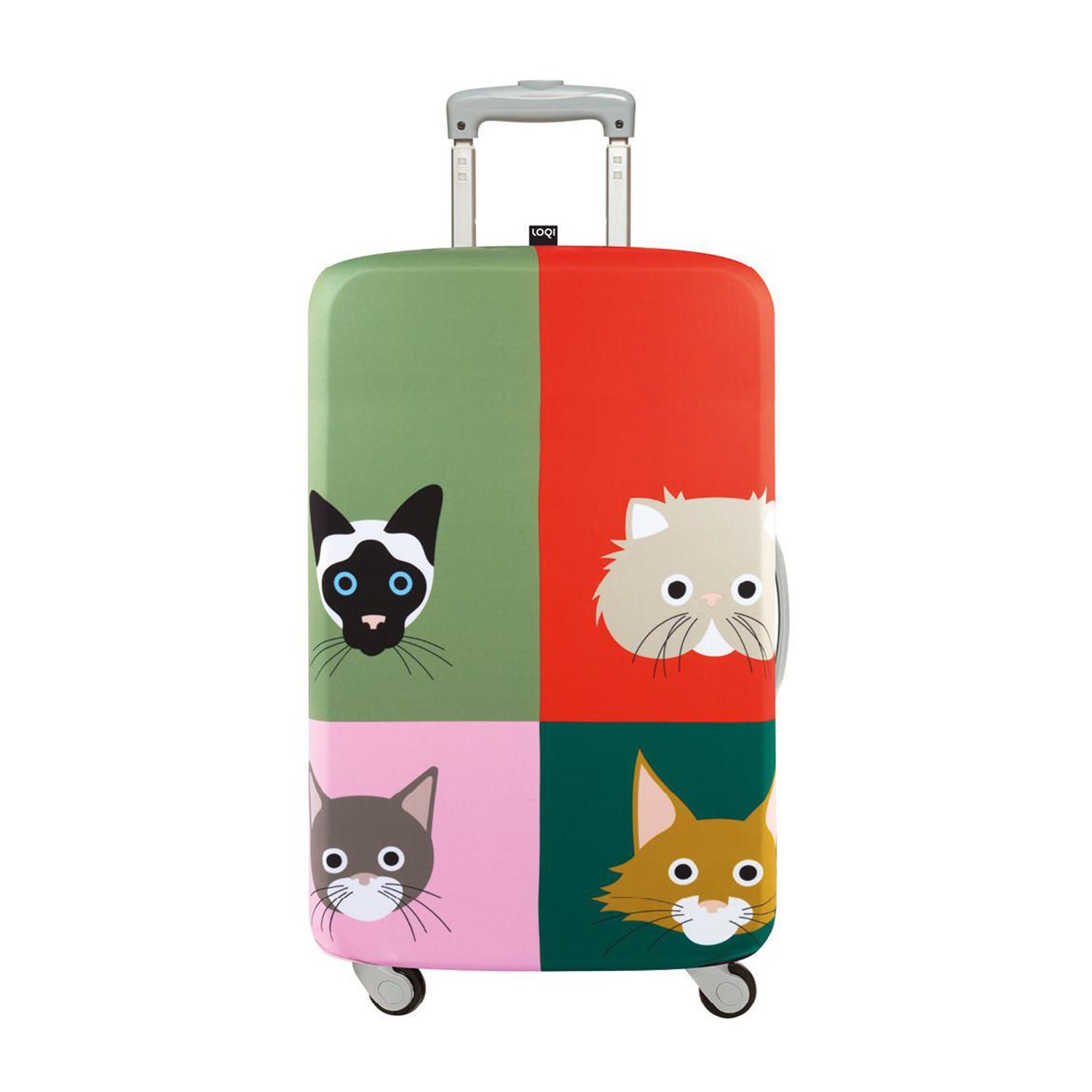Portadocumenti LOQI Con Zip - Design Cani E Gatti, 3 Pezzi Multicolore, 100% Poliestere - Foto 3